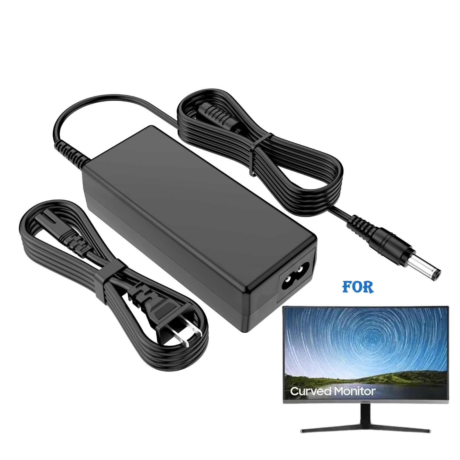 AC Adapter For Samsung C32R500FHN LC32R500FHNXZA C32R500 32" CR50 LED Monitor