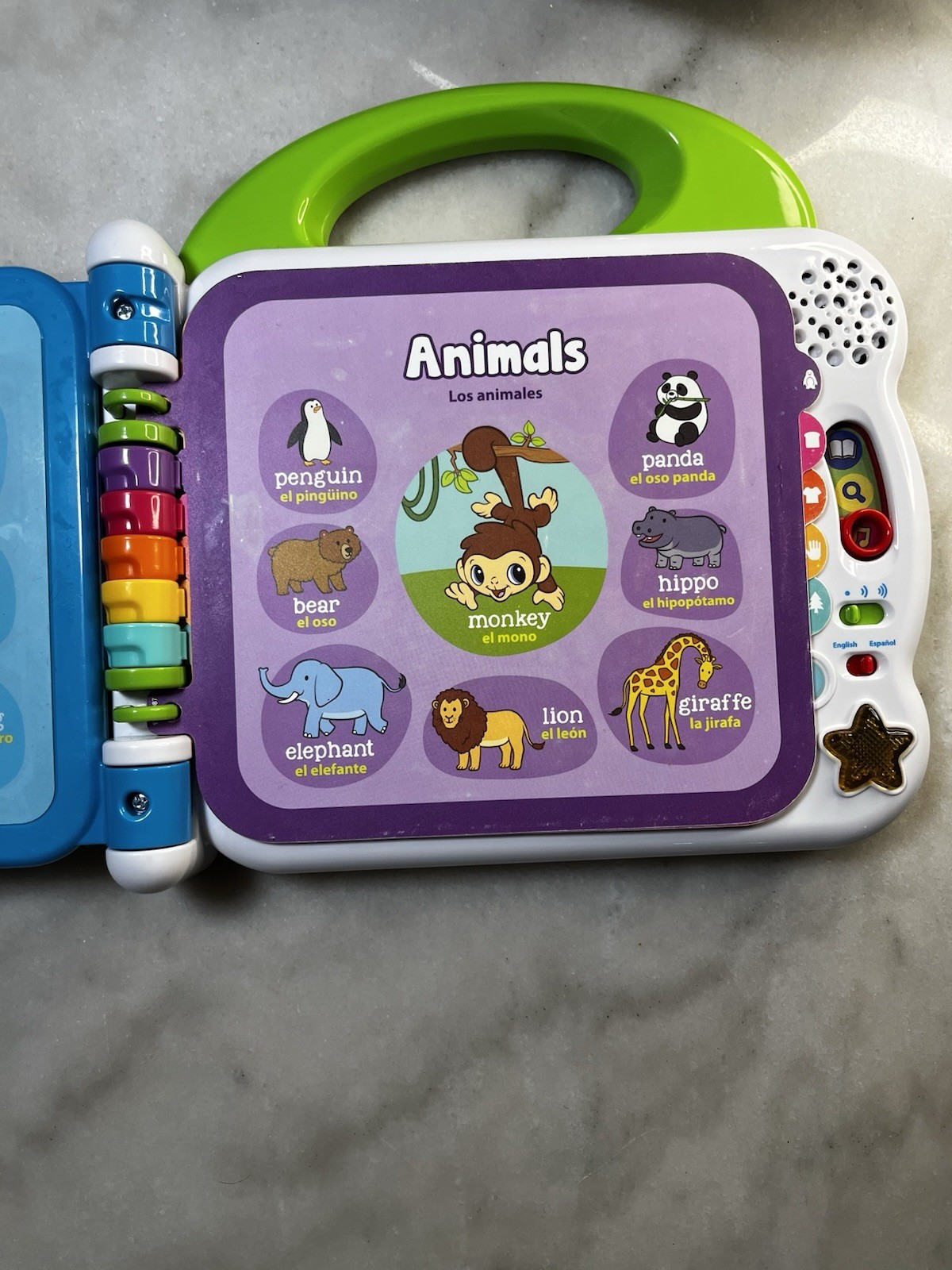 LeapFrog Learning Friends 100 Words Book Bilingual English Spanish Interactive