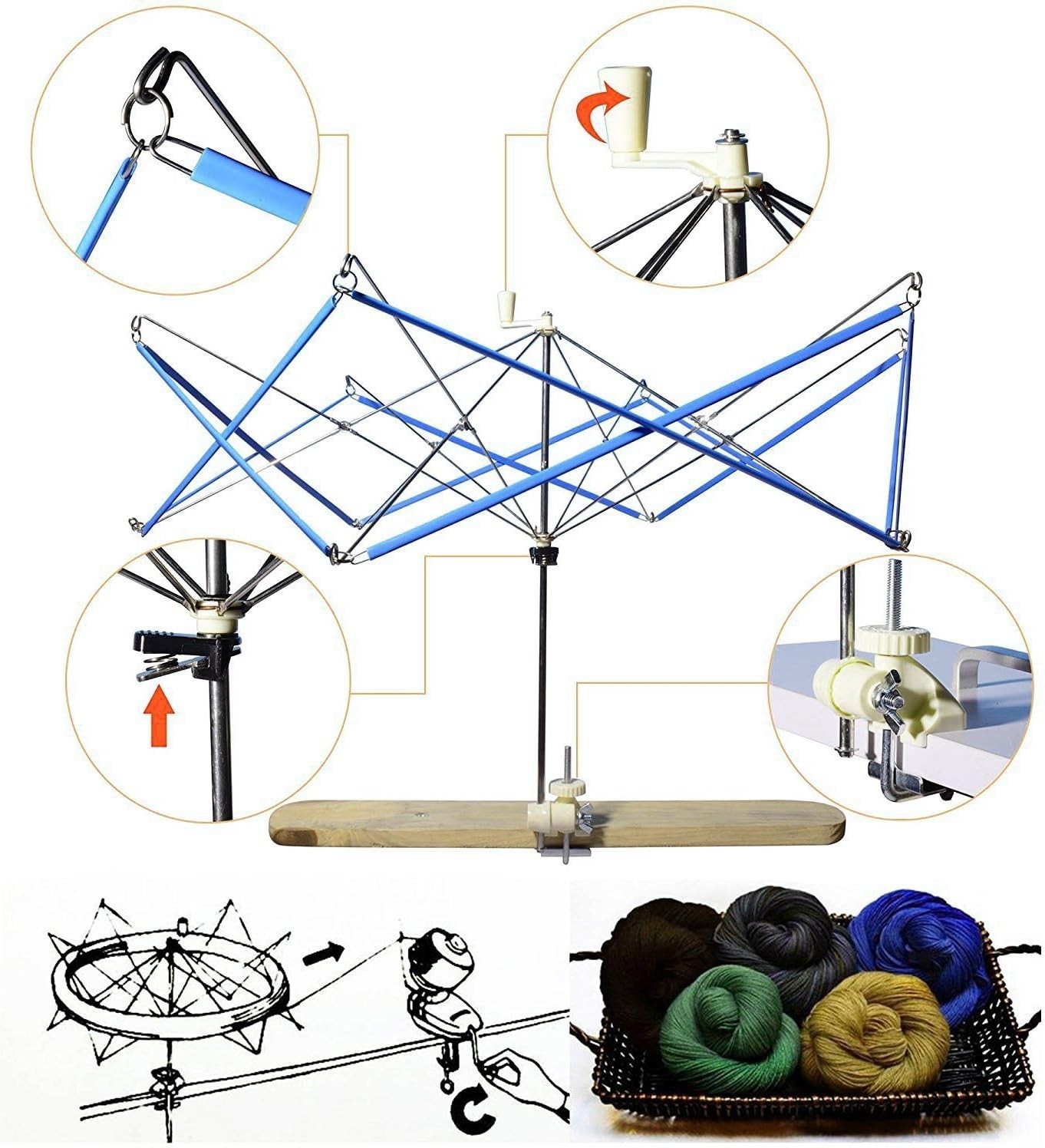 Yarn Ball Winder - Space-Saving Design