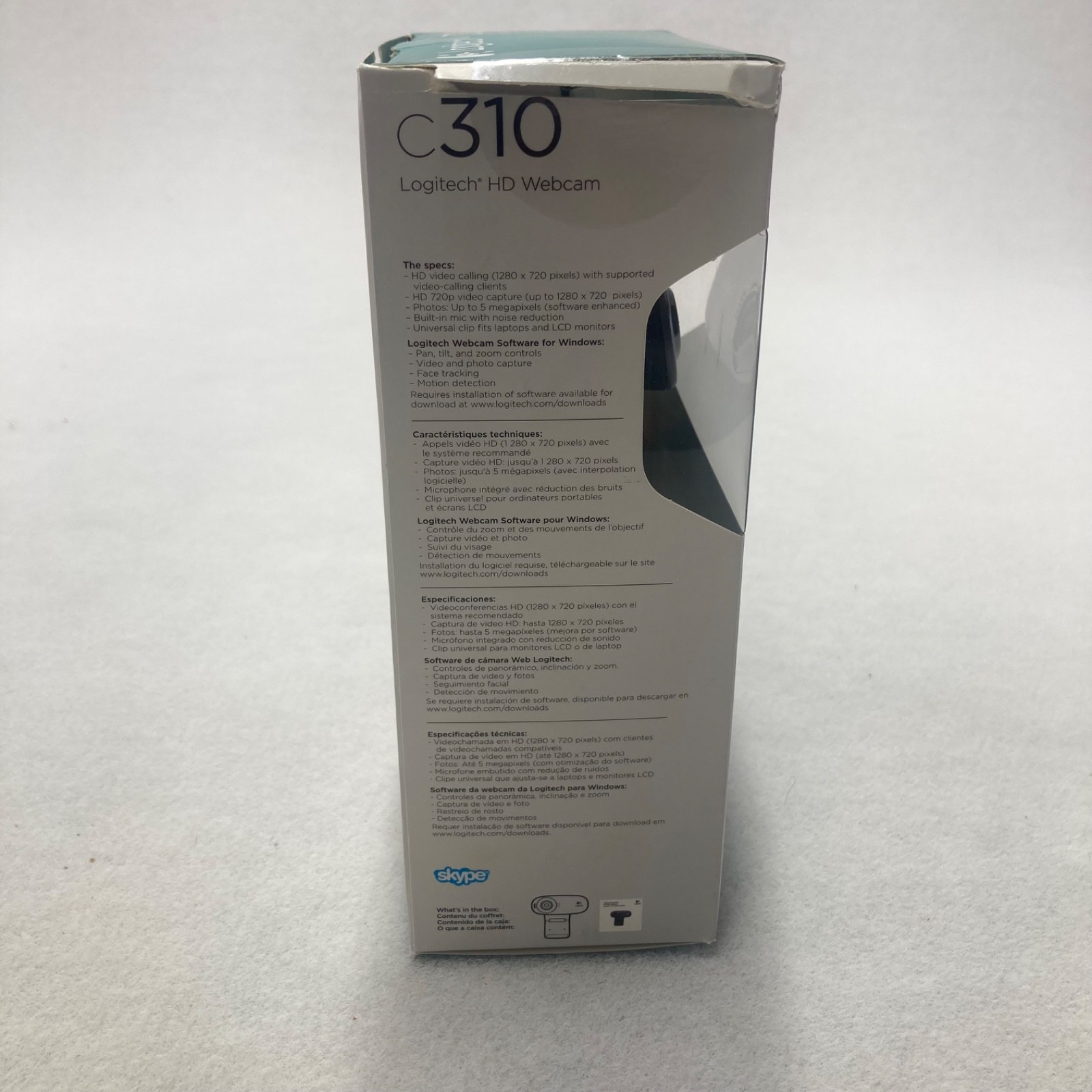 Logitech C310 HD Webcam Black 720p 960-000585 New