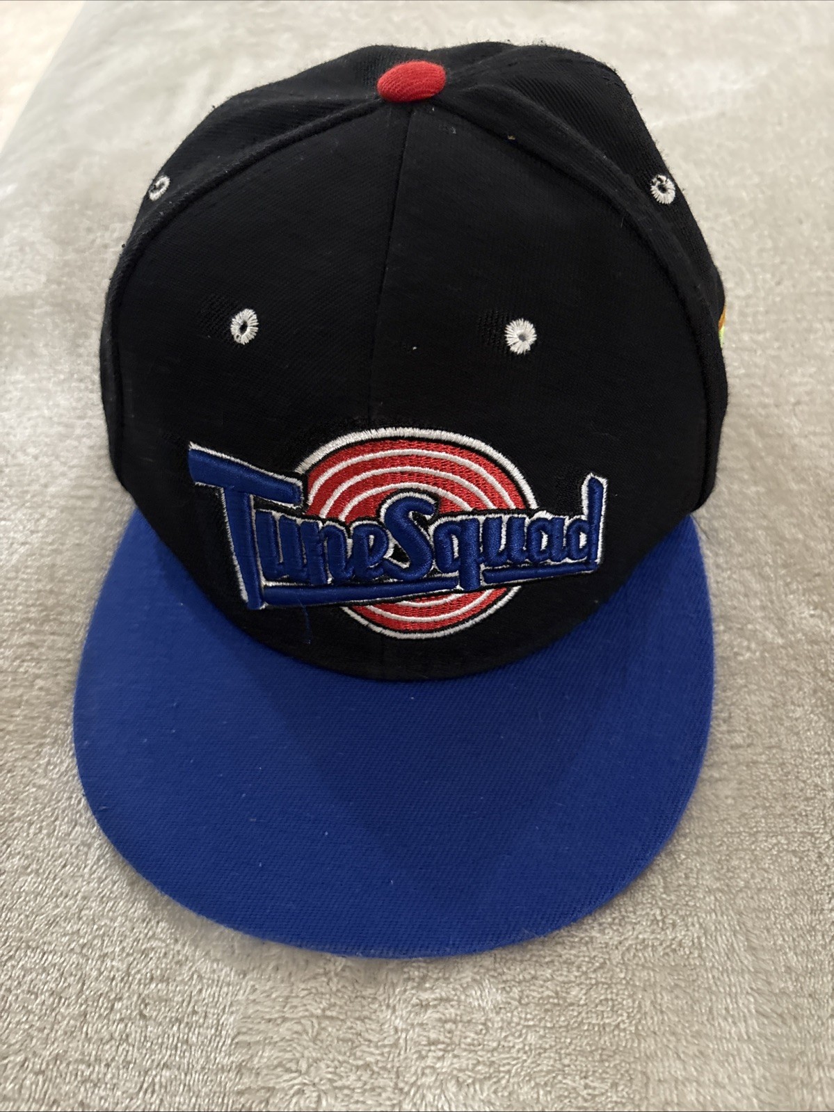 Space Jam Tune Squad Flat Brim Hat  Black & Blue Snapback Cap