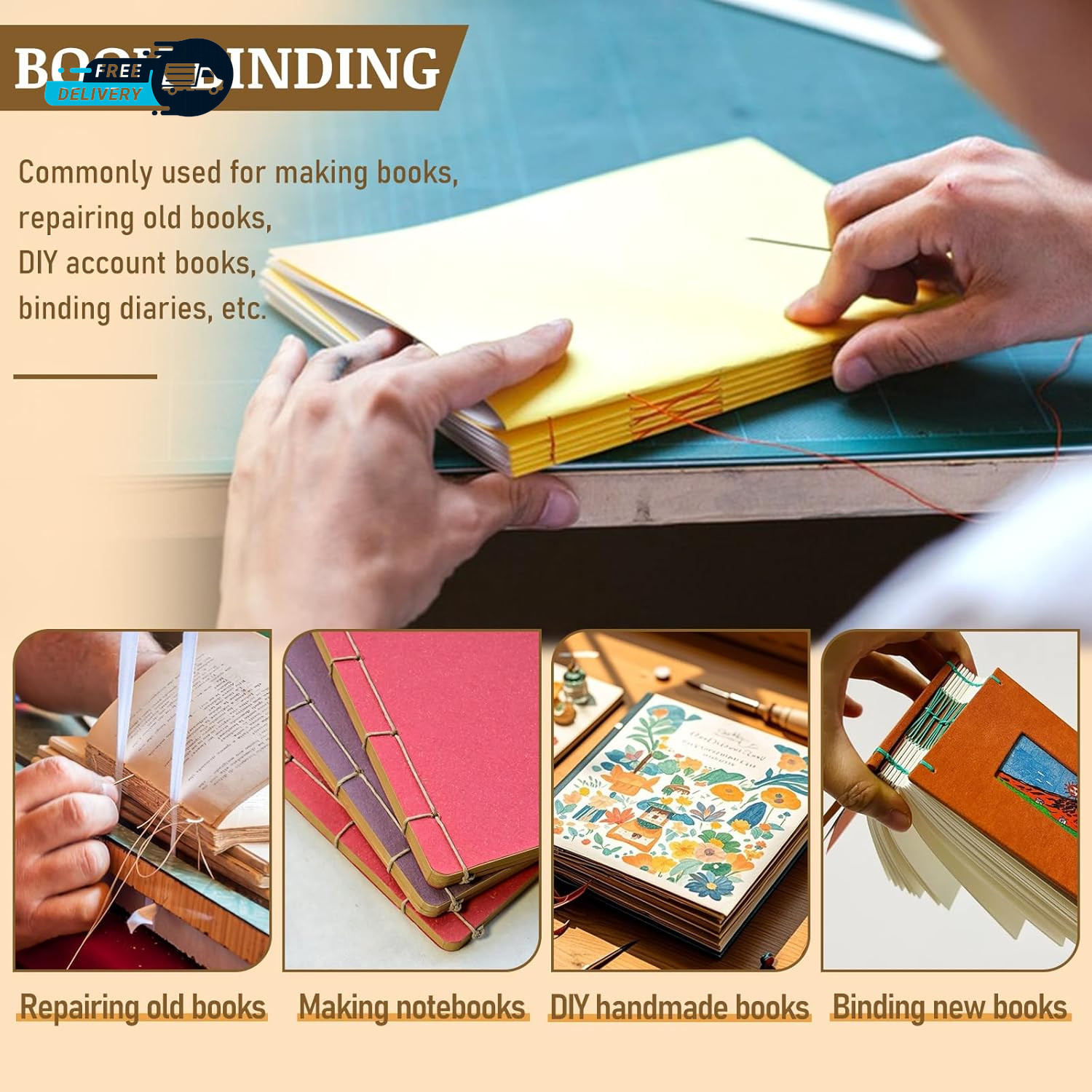 33 Pcs Book Binding Kits 4 Pcs Bone Folder Paper Creaser Paper Folding Tool Book