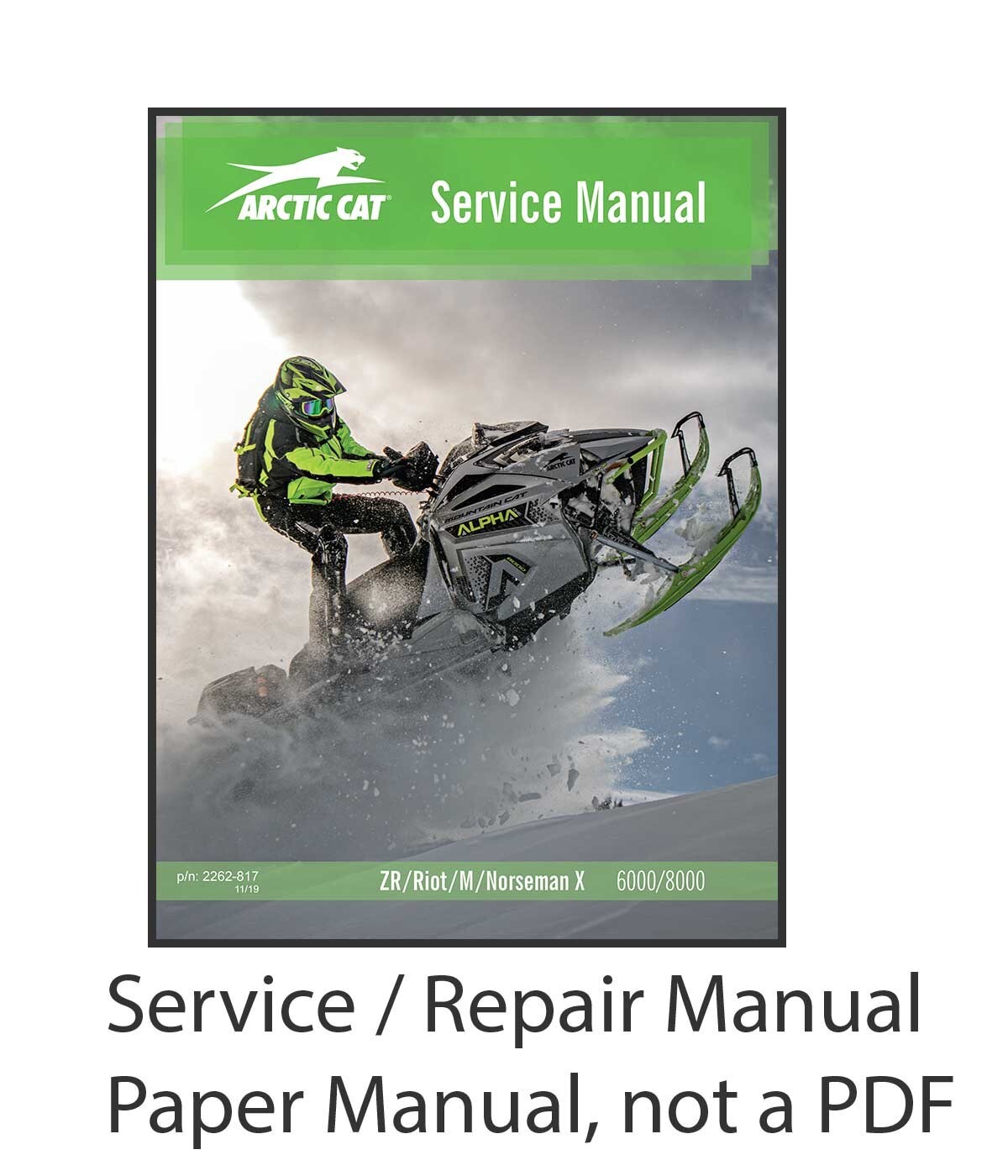 Arctic Cat 2020 2-Stroke Service Manual ZR RIOT M Norseman 6000 8000 Paper