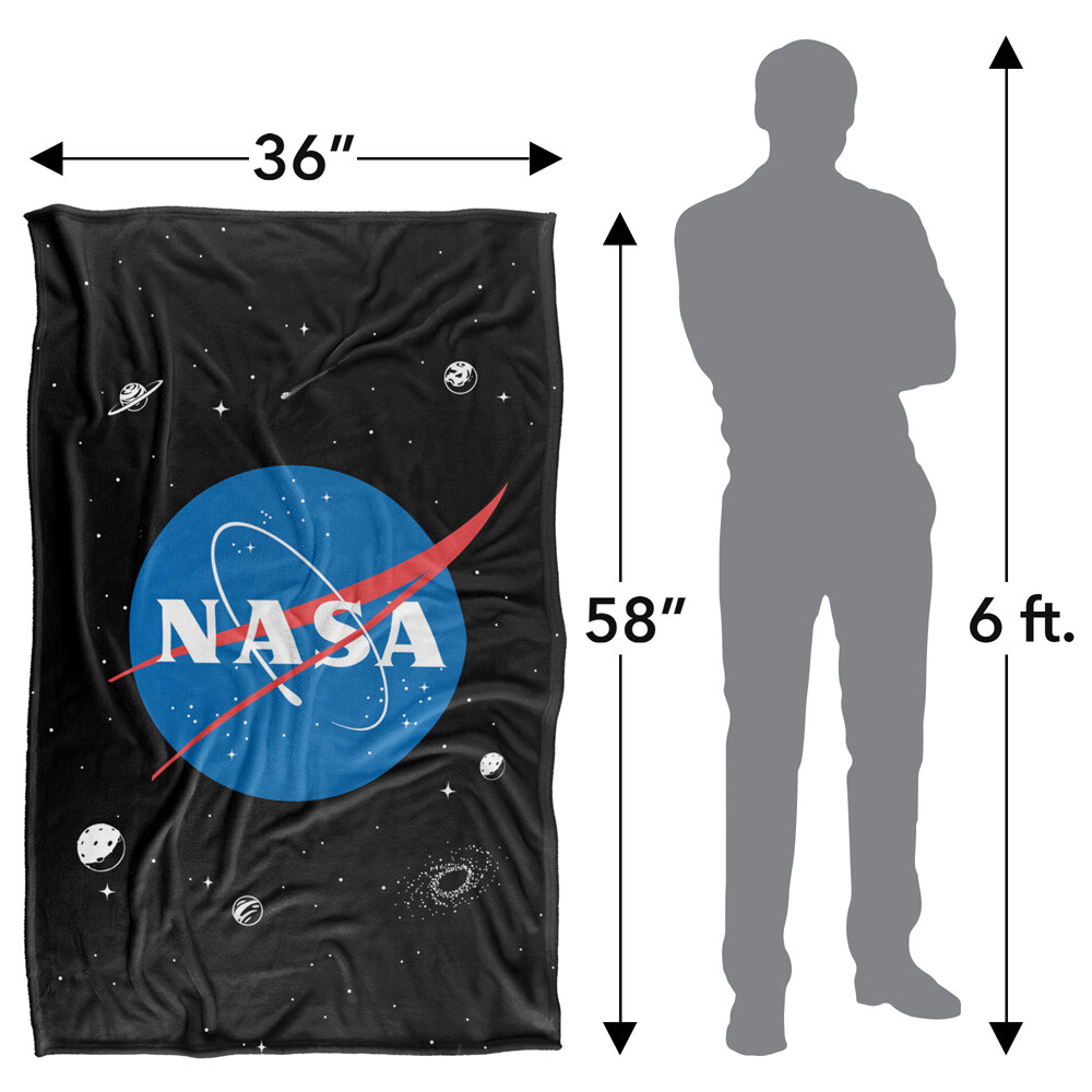 NASA Official Meatball Logo Pattern Silky Touch Super Soft Throw Blanket