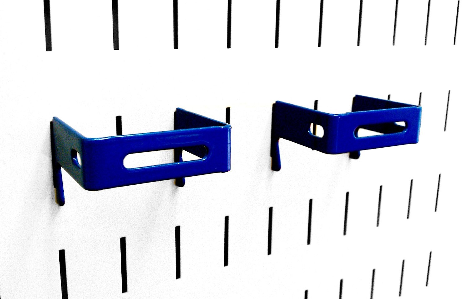 2x2 Inch Blue CBracket Slotted Metal Pegboard Hook Tool Board Hanger
