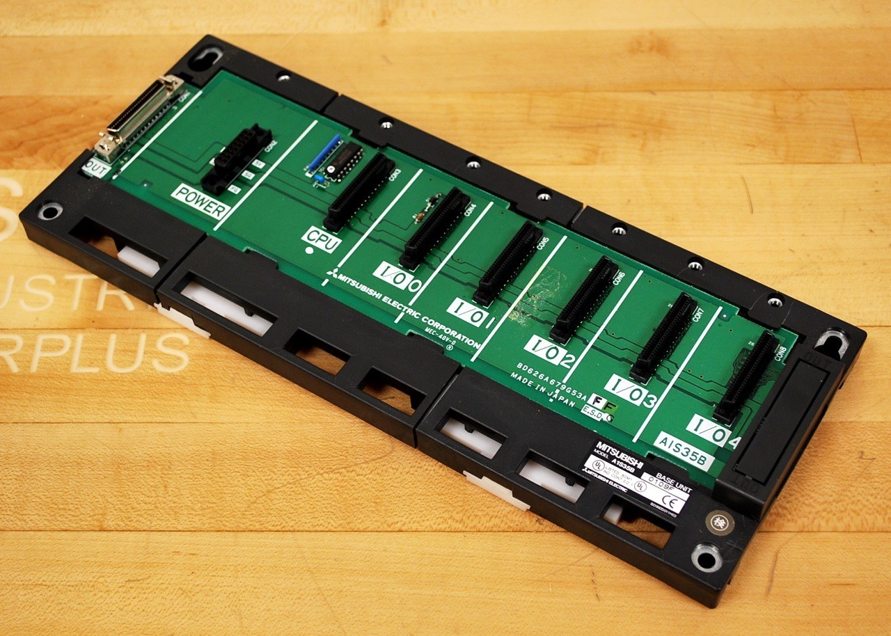 Mitsubishi A1S35B PLC 5 Slot Base Rack Unit - USED