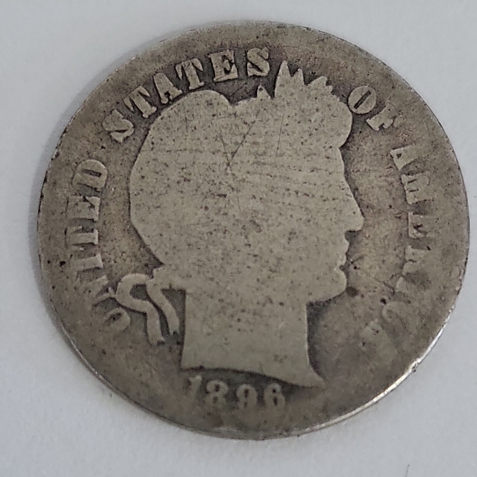 1896 Barber Dime in AG Condition