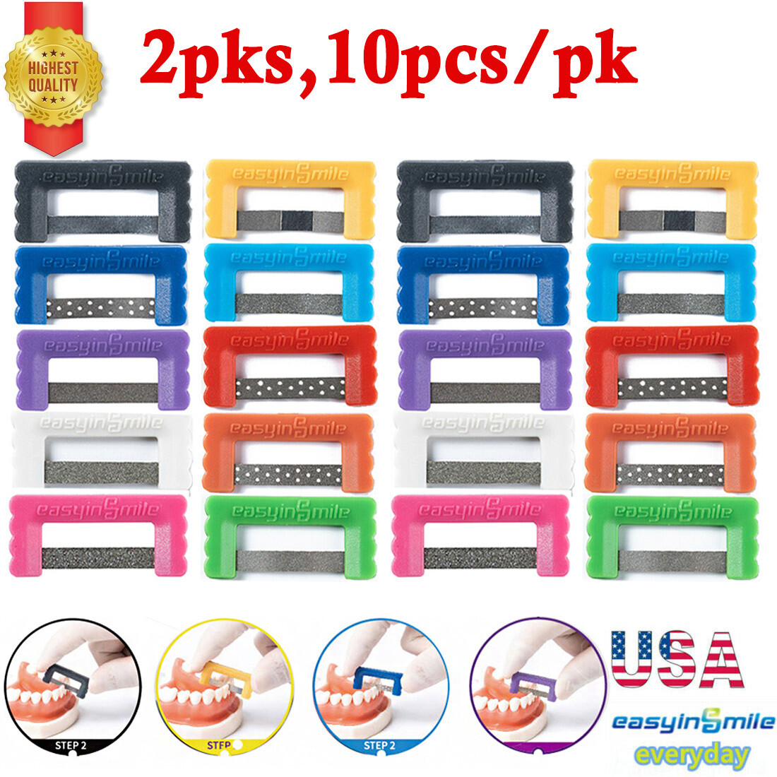 20Pcs Dental IPR Polishing Quick Strips Interproximal Enamel Reduction Strips