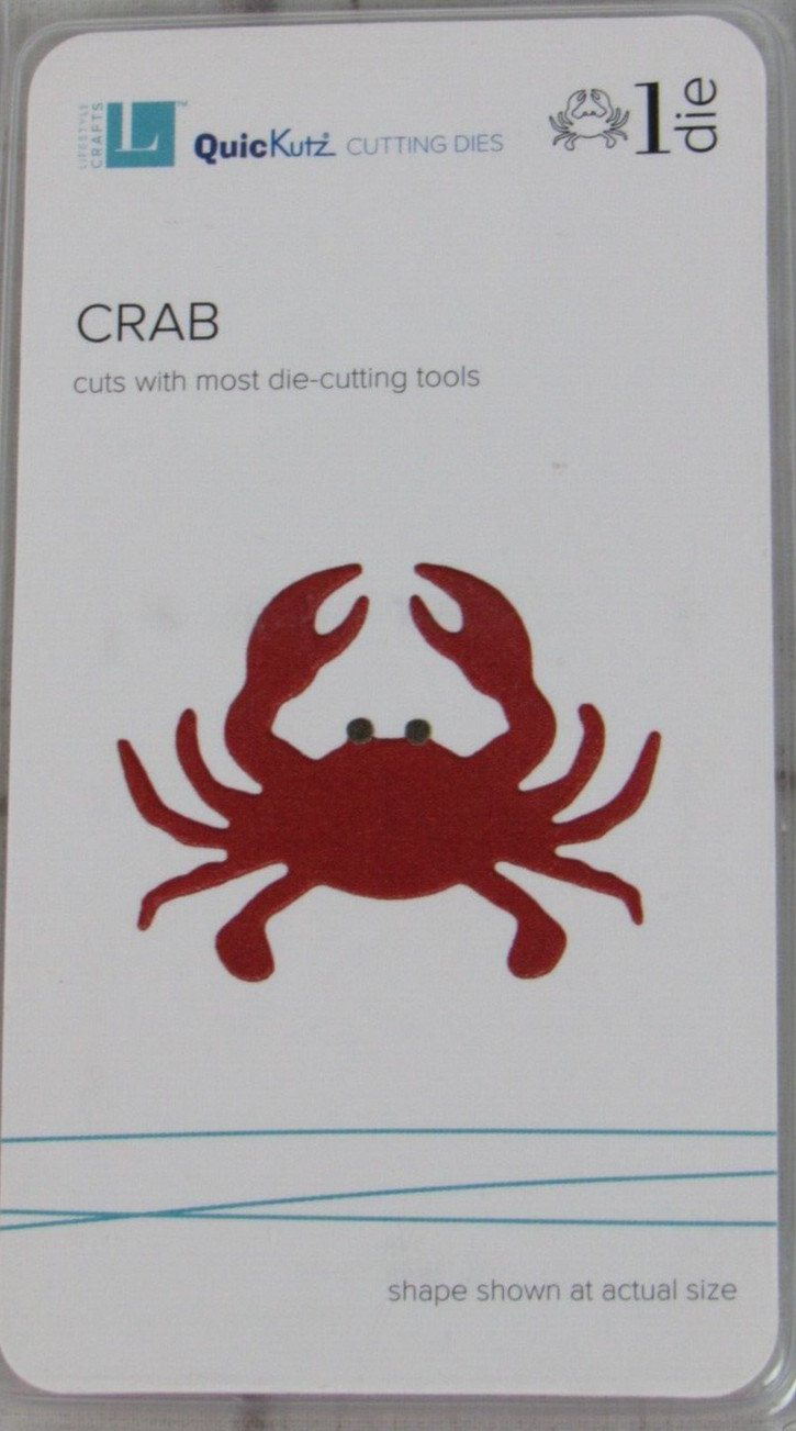 QuicKutz/Lifestyle Crafts Crab 2x2, 1 Cutting Die Set DS0320