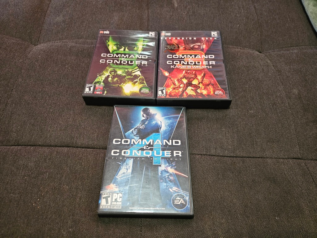 LOT OF 3 Command & Conquer GAMES. Tiberium Wars 3, KANES WRATCH AND 4. CIB