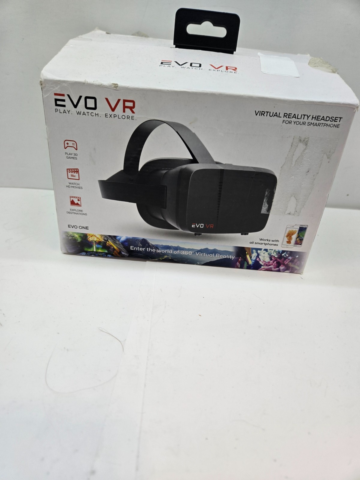 EVO VR Virtual Reality Headset for Smartphones- White