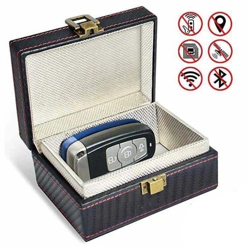 Faraday Box Key Fob Protector, RFID Signal Blocking Shielding Box Anti-Theft ...