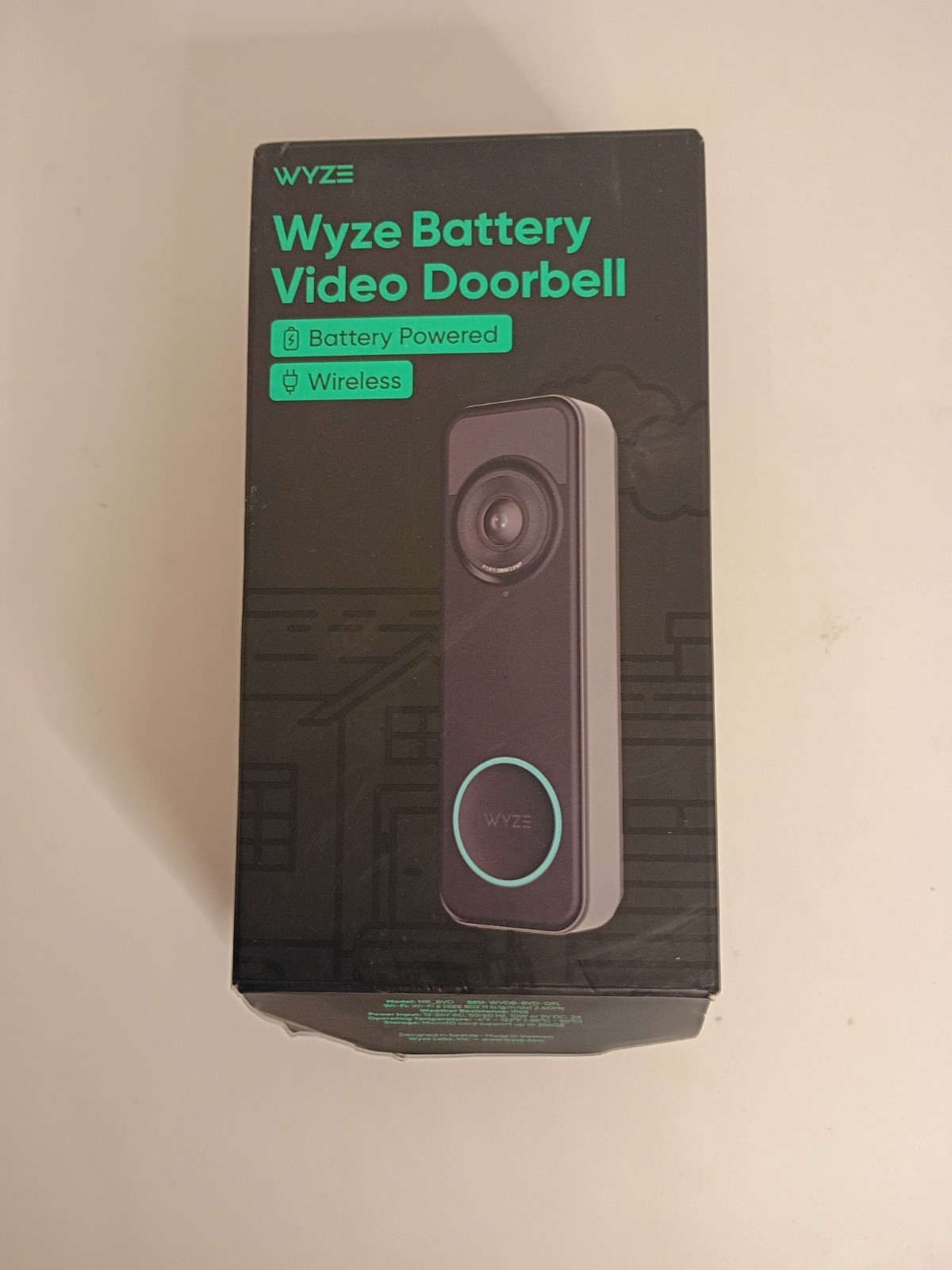 Wyze Battery Video Doorbell Wireless Camera, 1536x1536 HD+, Color Night Vision