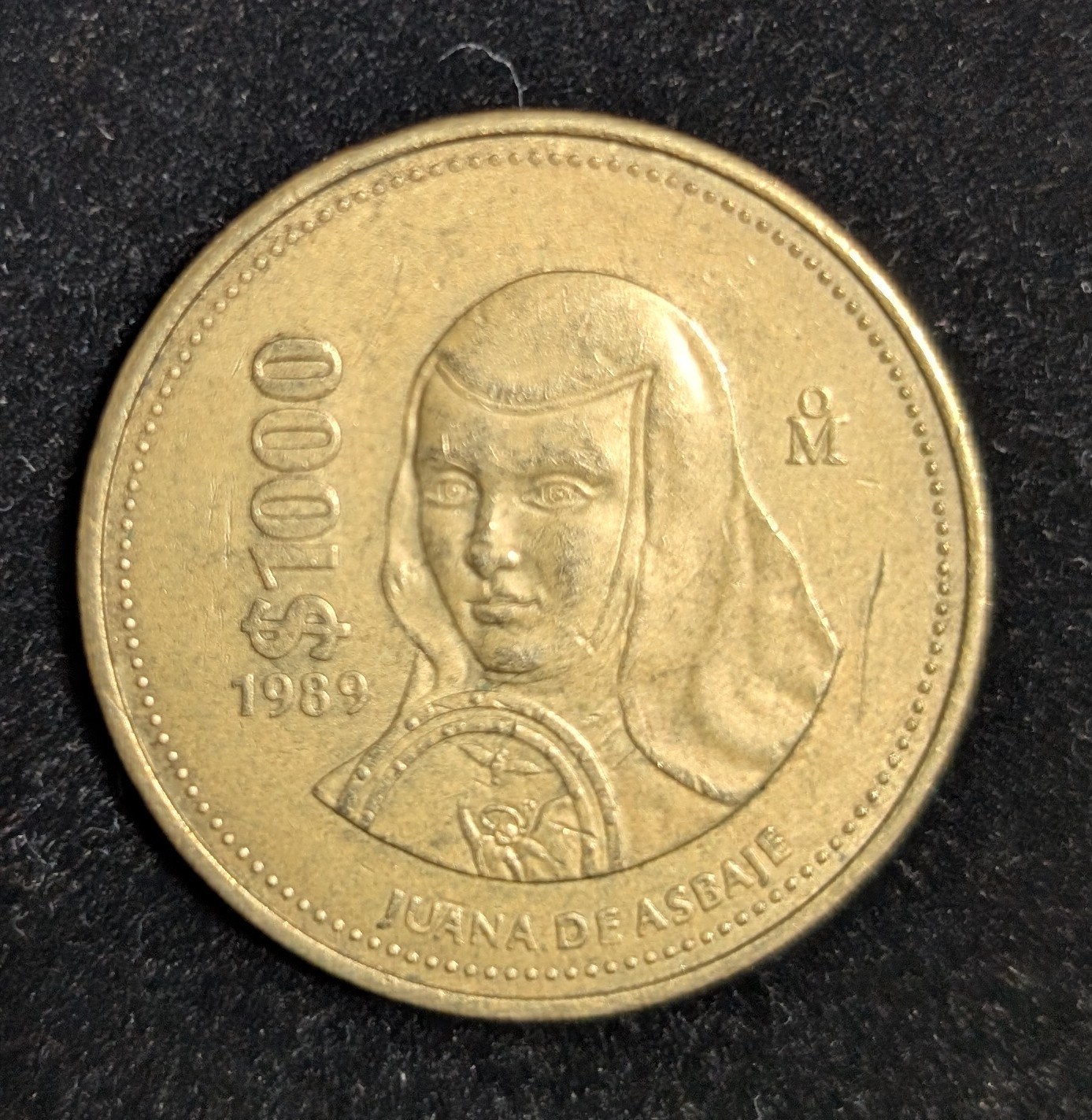 1989 Mexico 1000 Pesos Circulated KM# 536