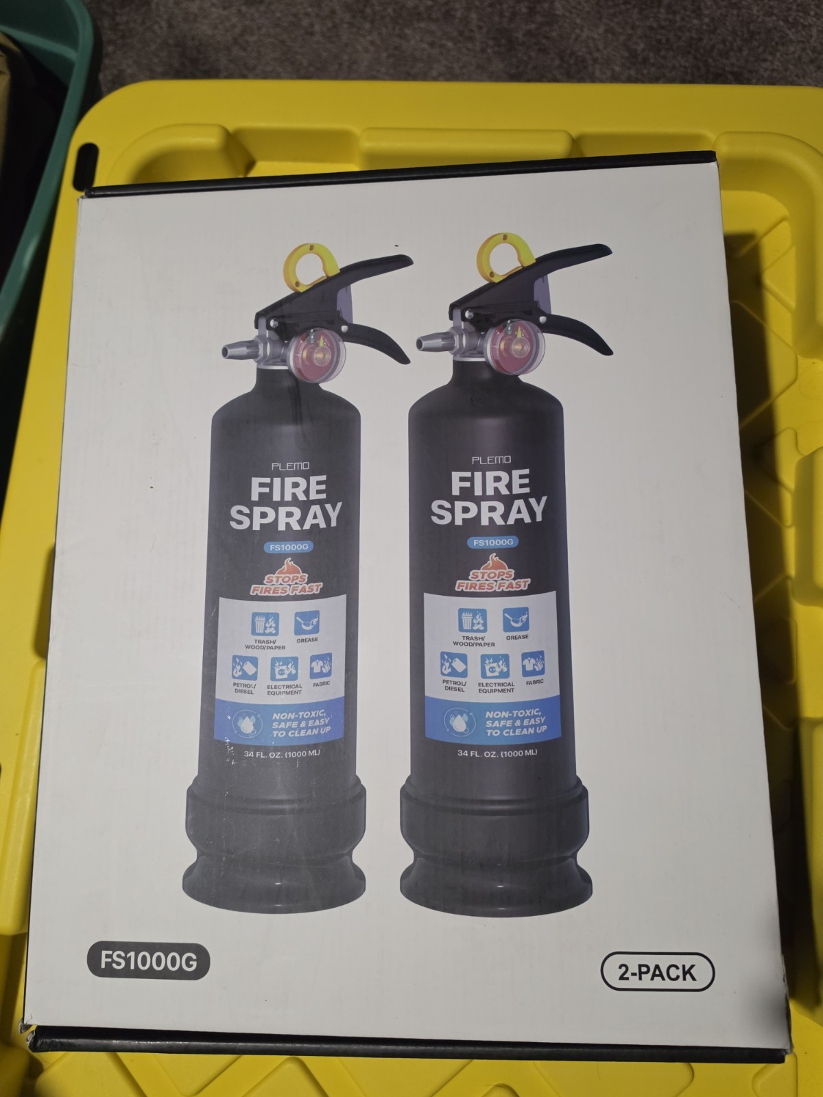 Fire Extinguisher For Home Water-Based with Easy-Grip Quick Release Handle 2pk
