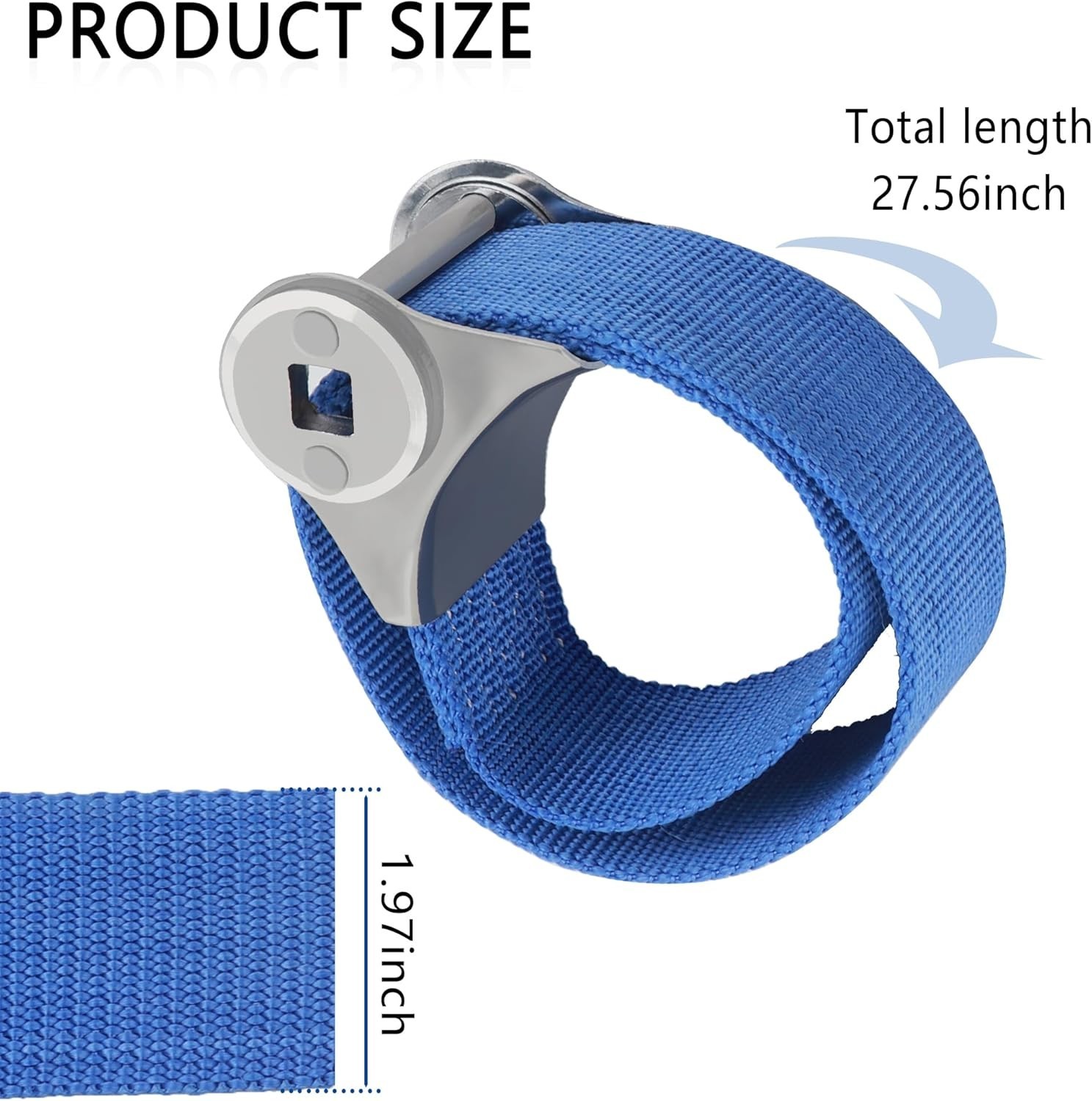 Oil Filter Wrench with Strap Wrench,Adjustable Removal Tool Blue