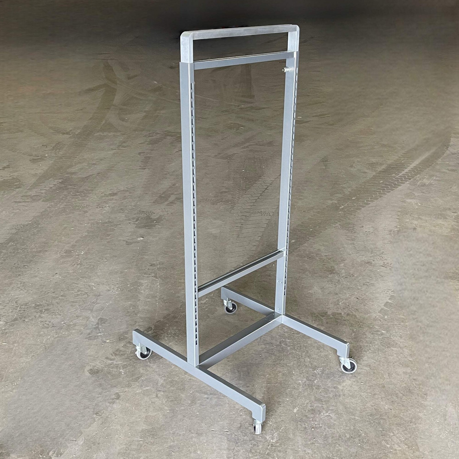 ARTITALIA GROUP Rolling Stainless Double Sided Store Display Stock Rack 24"W