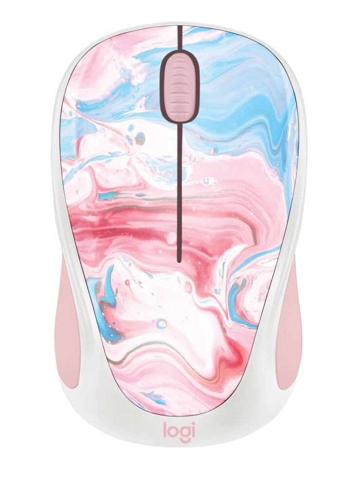 Compact Wireless Mouse 2.4 GHz W/ USB Unifying Receiver Optical Tracking Blue