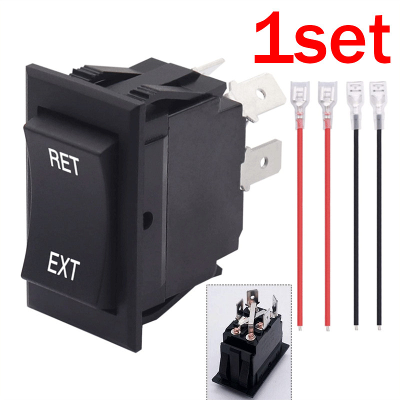 1set Momentary Reverse Polarity Rocker Switch 20A, 12V DC On-Off DPDT - 4 Pin