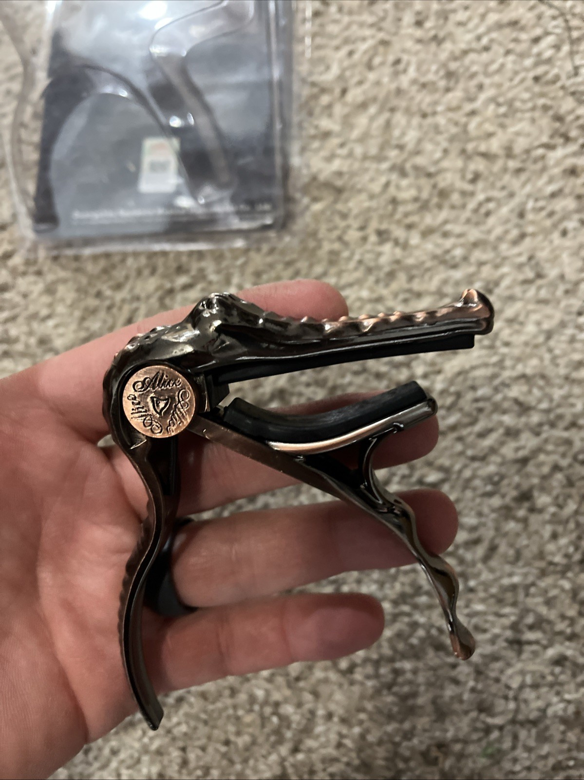 Alice A007G color PB Crocodile Guitar Capo acoustic electric aluminum bronze