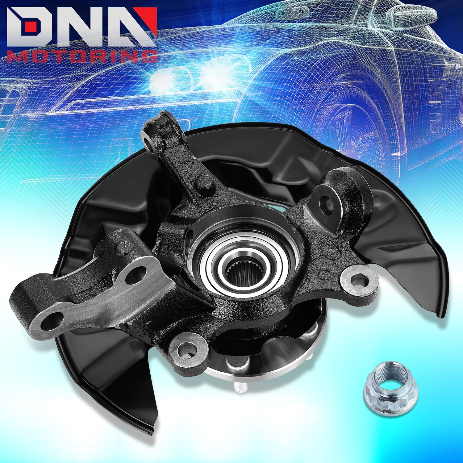 For 2003-2008 Toyota Corolla Front Right Side Loaded Steering Knuckle Assembly