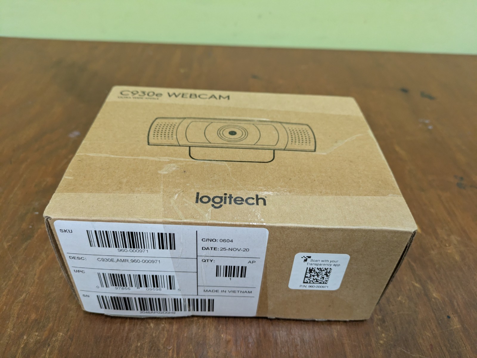 Logitech C930e Desktop Webcam 1080p HD Ultra Wide Angle Black