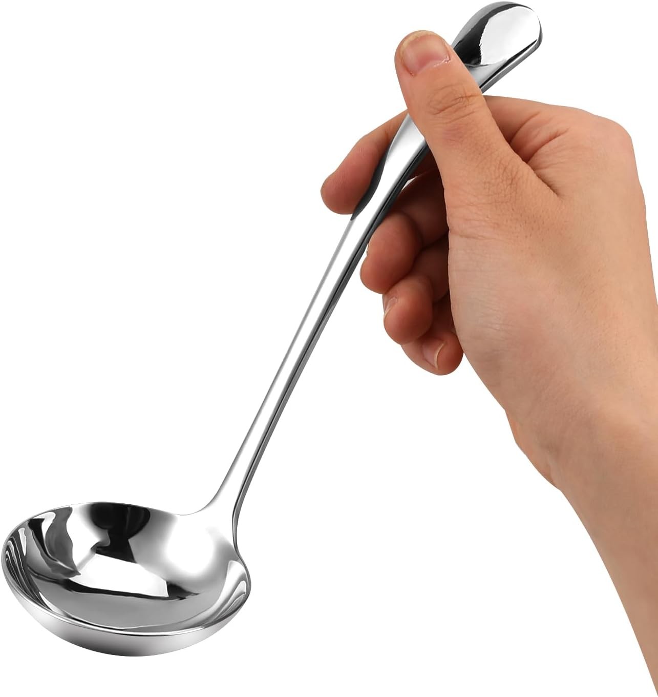 7.9 Inch Silver Small Gravy Soup Ladle Small Ladle Gravy Ladles 18/10 Stainless