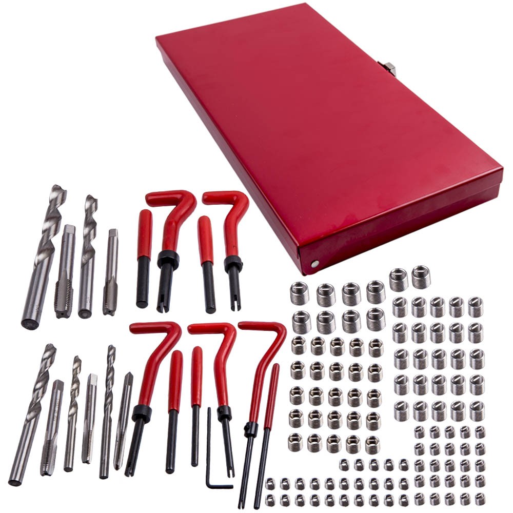 131Pcs Metric Thread Repair Insert Kit M5 M6 M8 M10 M12 Internal Screw Hole