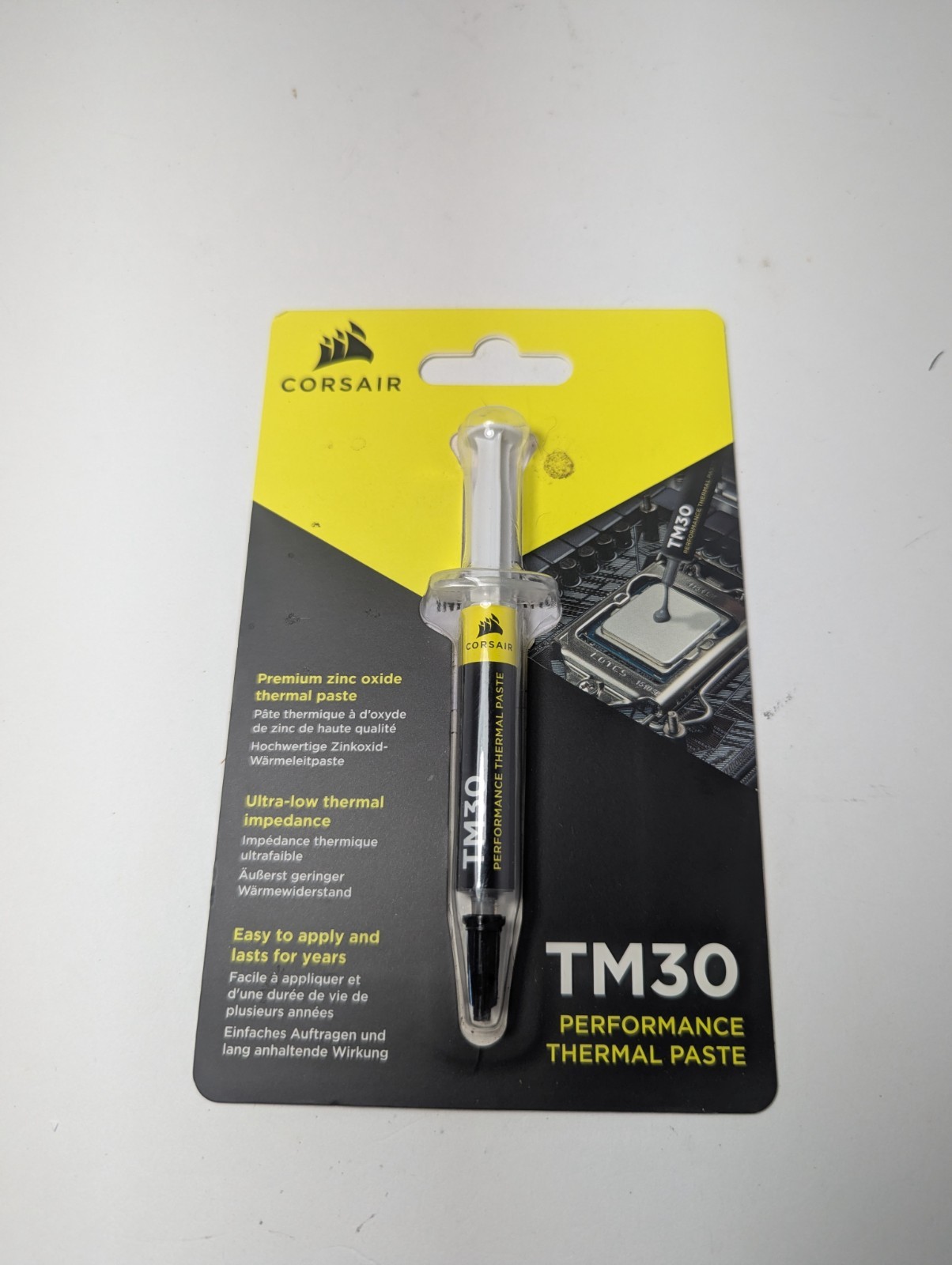 Corsair TM30 Premium Zinc Oxide Performance Thermal Paste Syringe for CPU & GPU