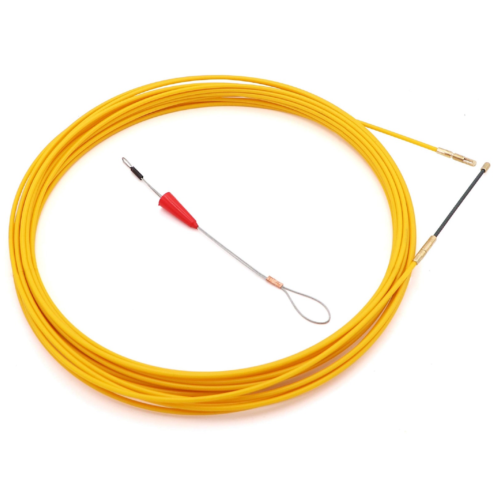 50 Feet Fiberglass Cable Wire Running Rod Coaxial Electrical Connectable Fish...