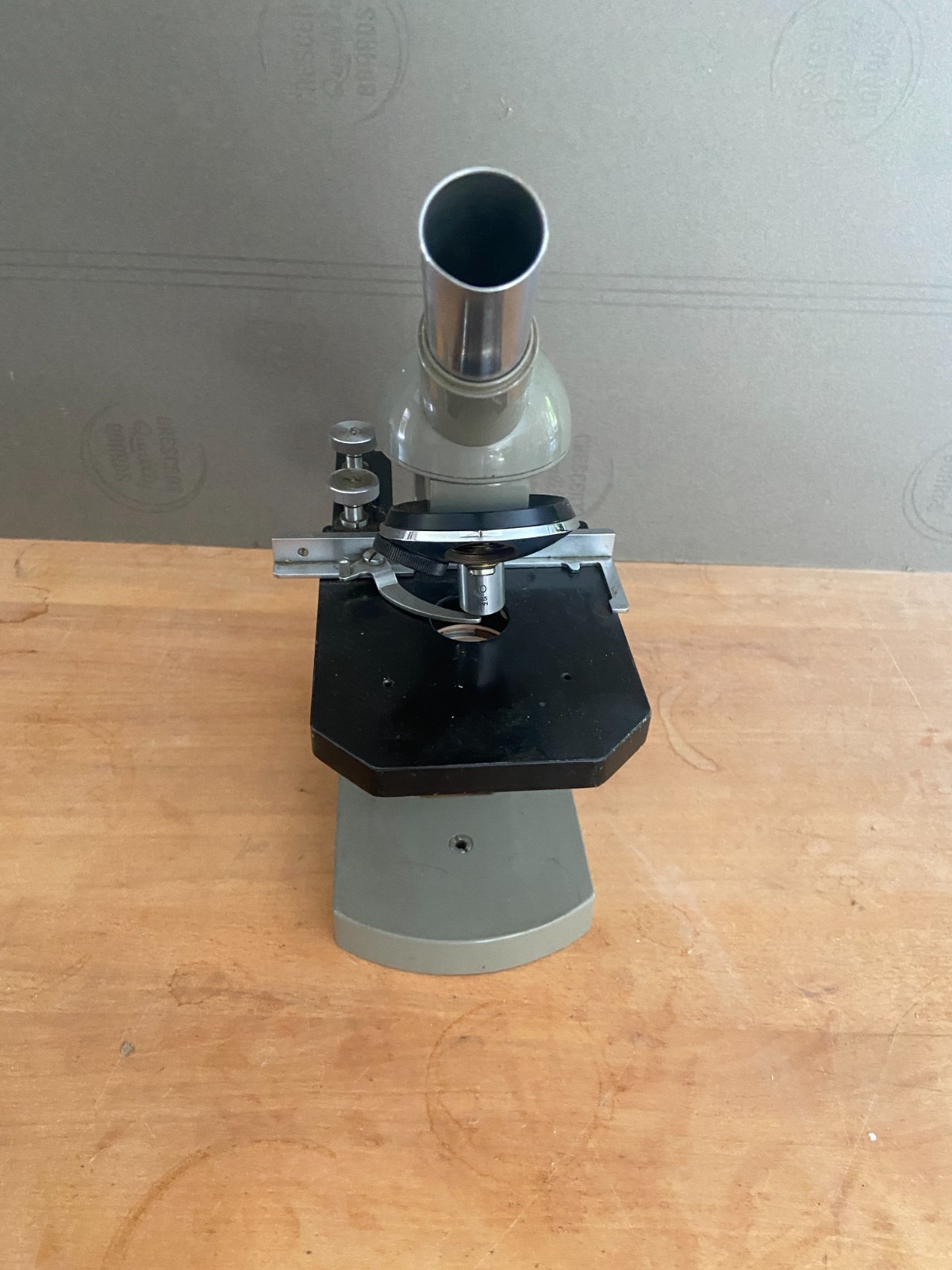 Vintage Olympus Japan Monocular Upright Microscope