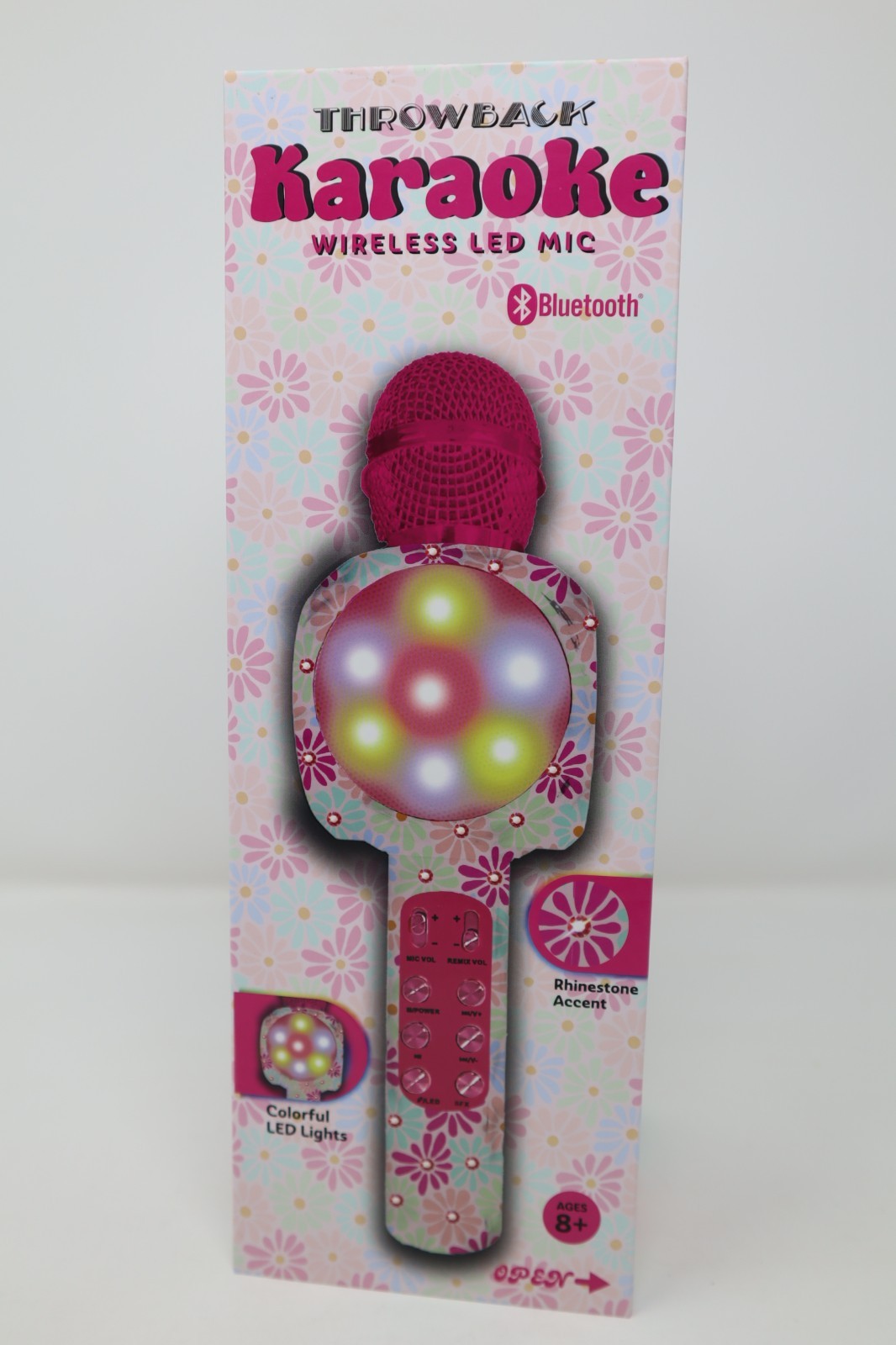Throwback Karaoke Wireless Bluetooth MIC, Colorful LED Lights, NEW IN BOX