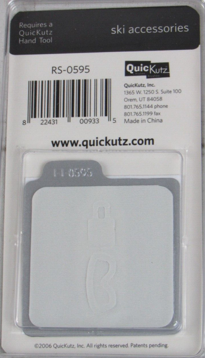 QuicKutz Ski Accessories 2x2, 1 Cutting Die Set RS-0595