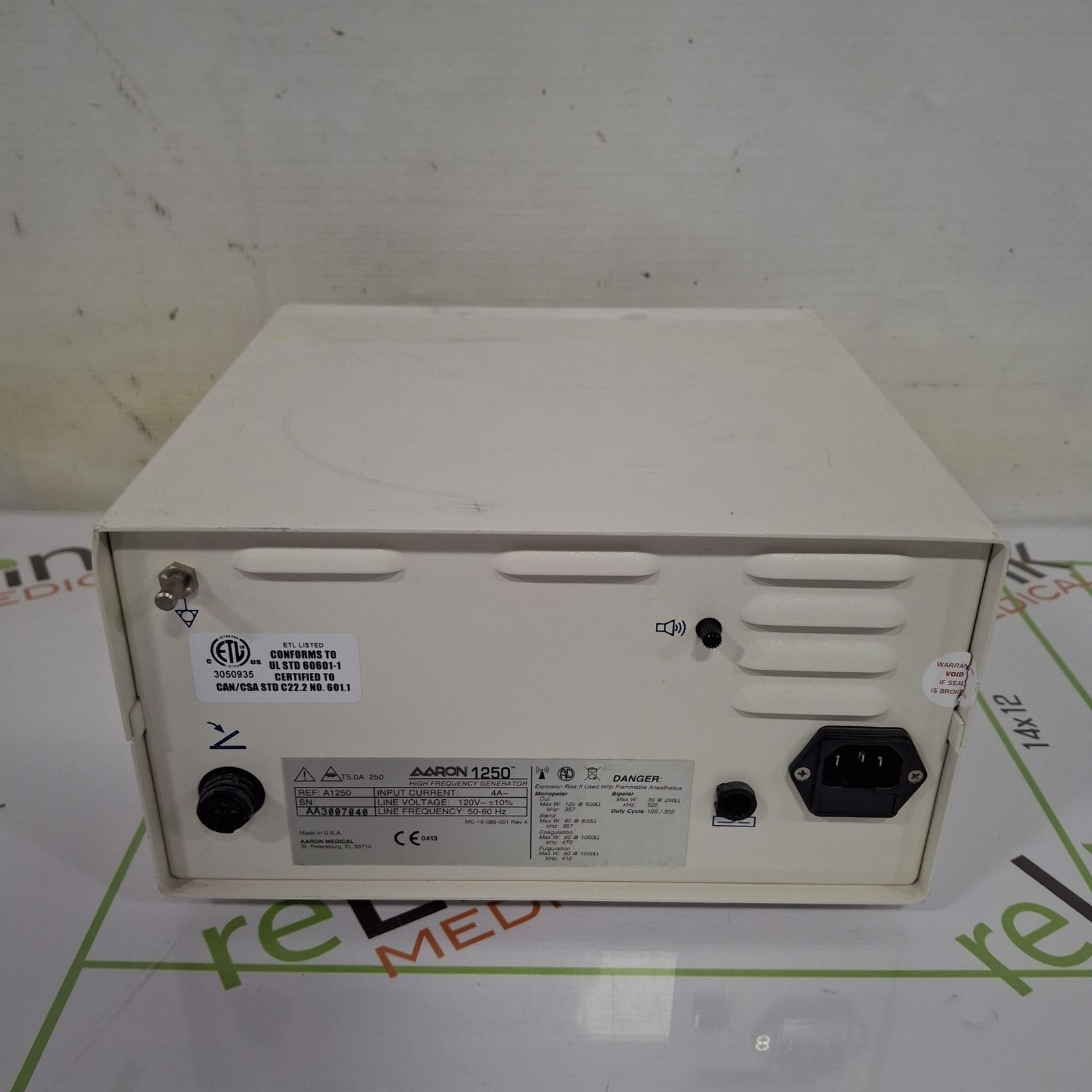 Bovie Aaron 1250 Electrosurgical Unit