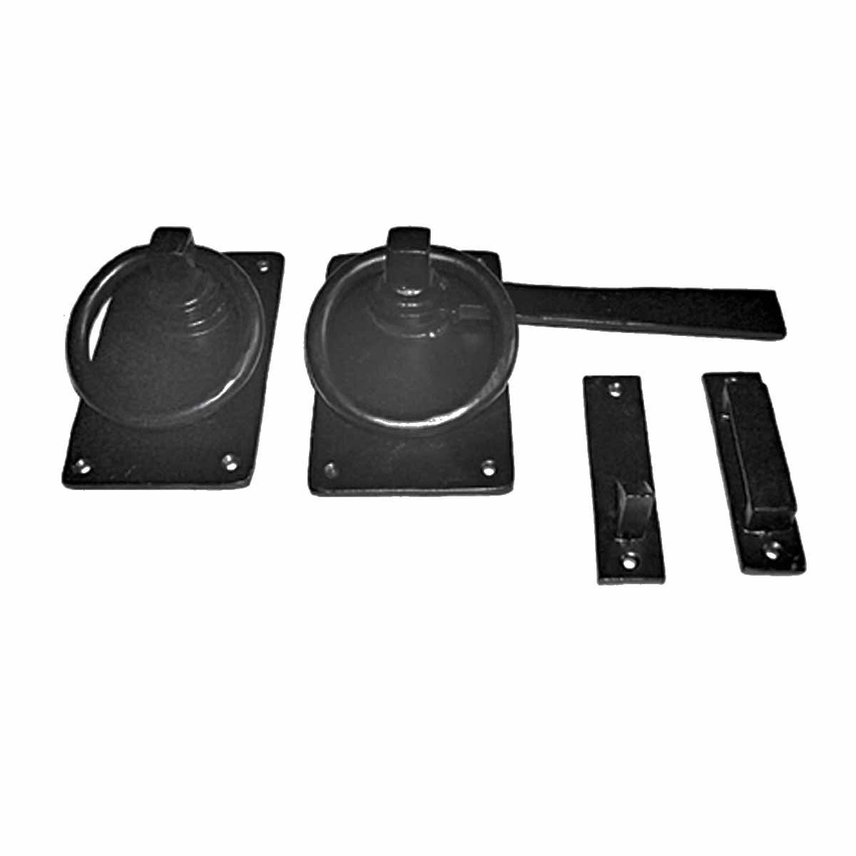 Renovators Supply Wrought Iron Door Latch - Heavy-Duty Flip Gate Latch for Outdo