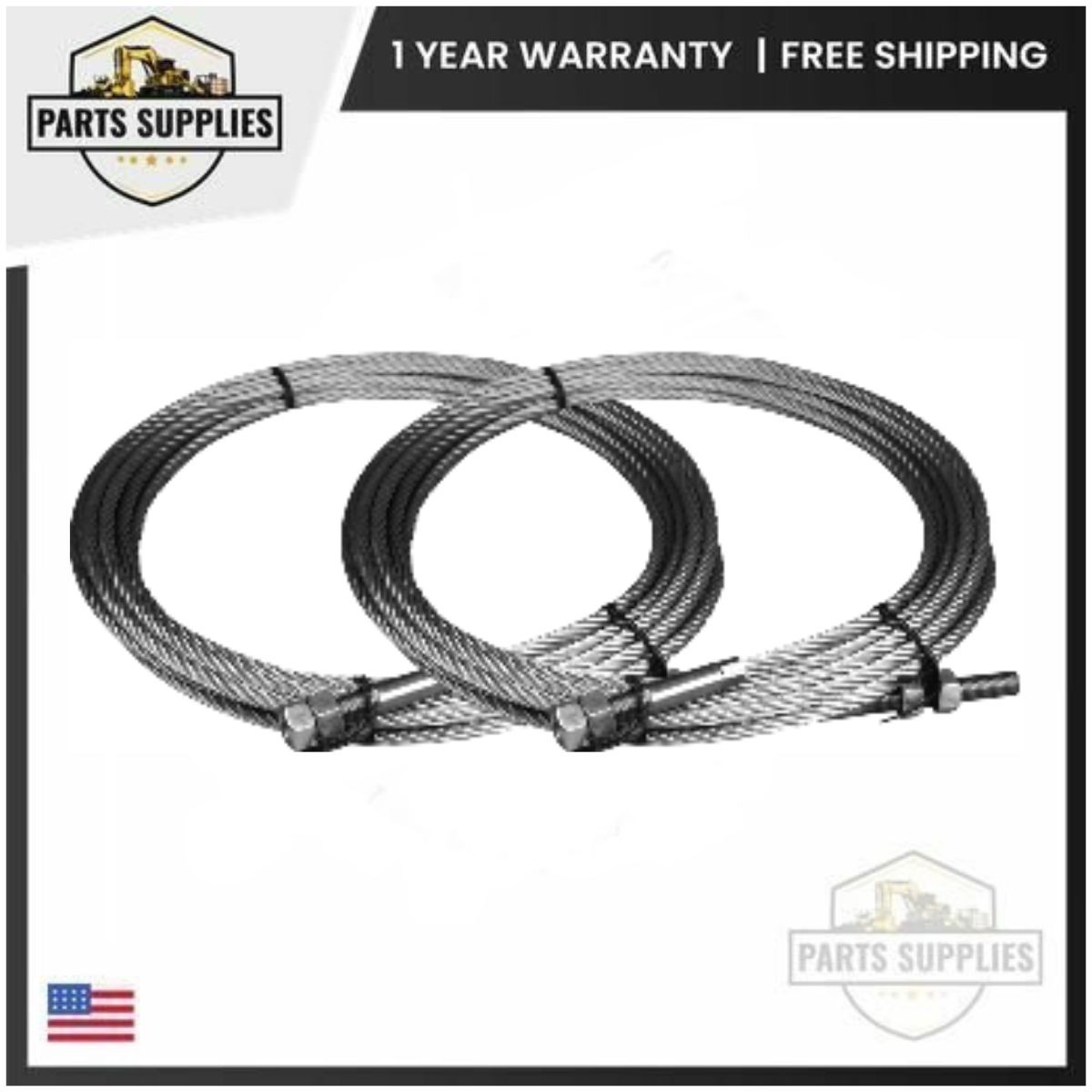 26K06010 Set of 2 Equalizer Cable fits Quality Lift Q10000 9000AS Two-Post Lift