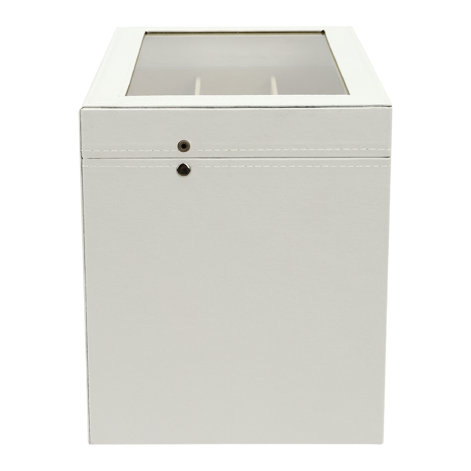 18-Slot Eyeglass Storage Box with Lock & Key - Durable PU Protection