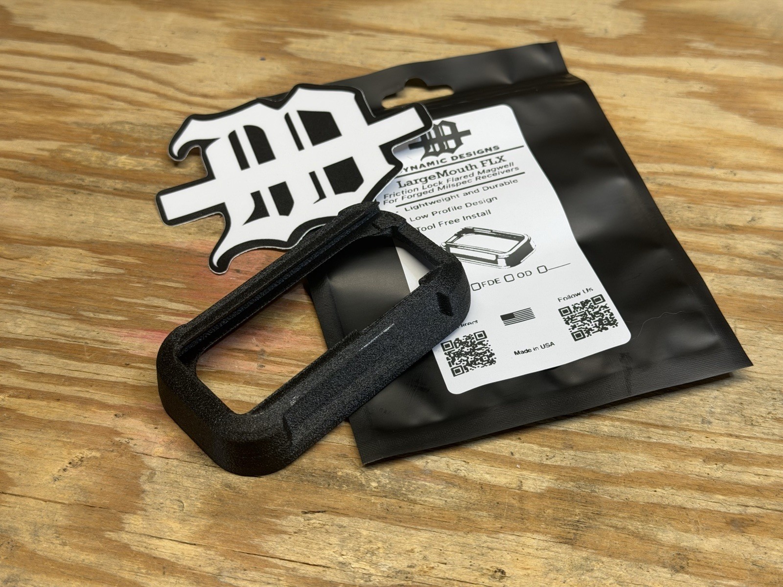 Milspec Flared Magwell Single Piece | Dynamic Designs *Black* | Made In USA