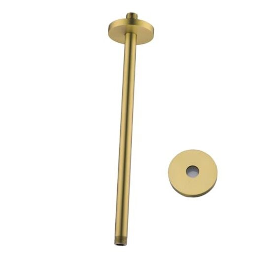 Shower Arm with Flange 16 Inches Ceiling Mount Round Flange-16″Champagne Bronze