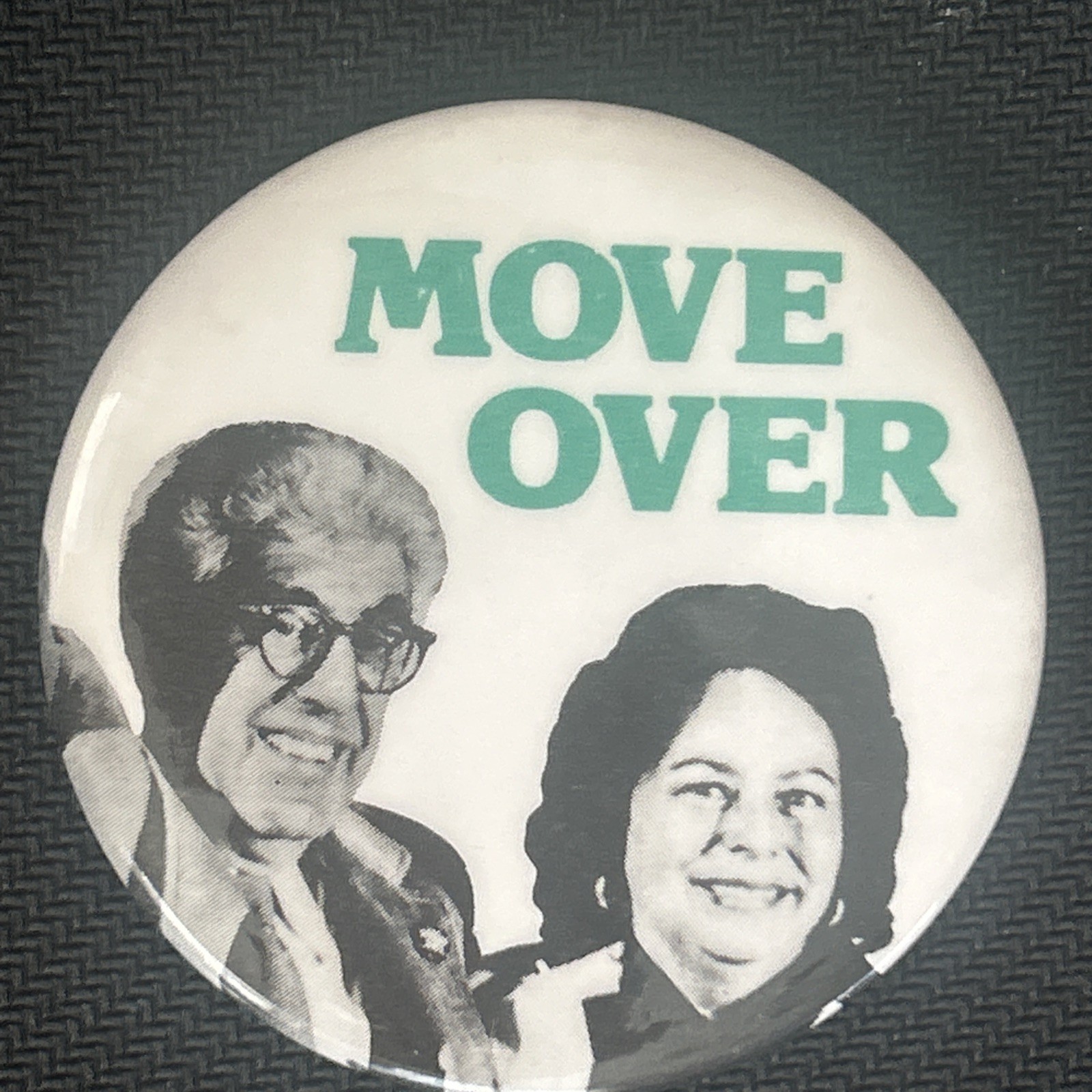 MOVE OVER Commoner Harris Citizens Party jugate   2 1/4” pinback button