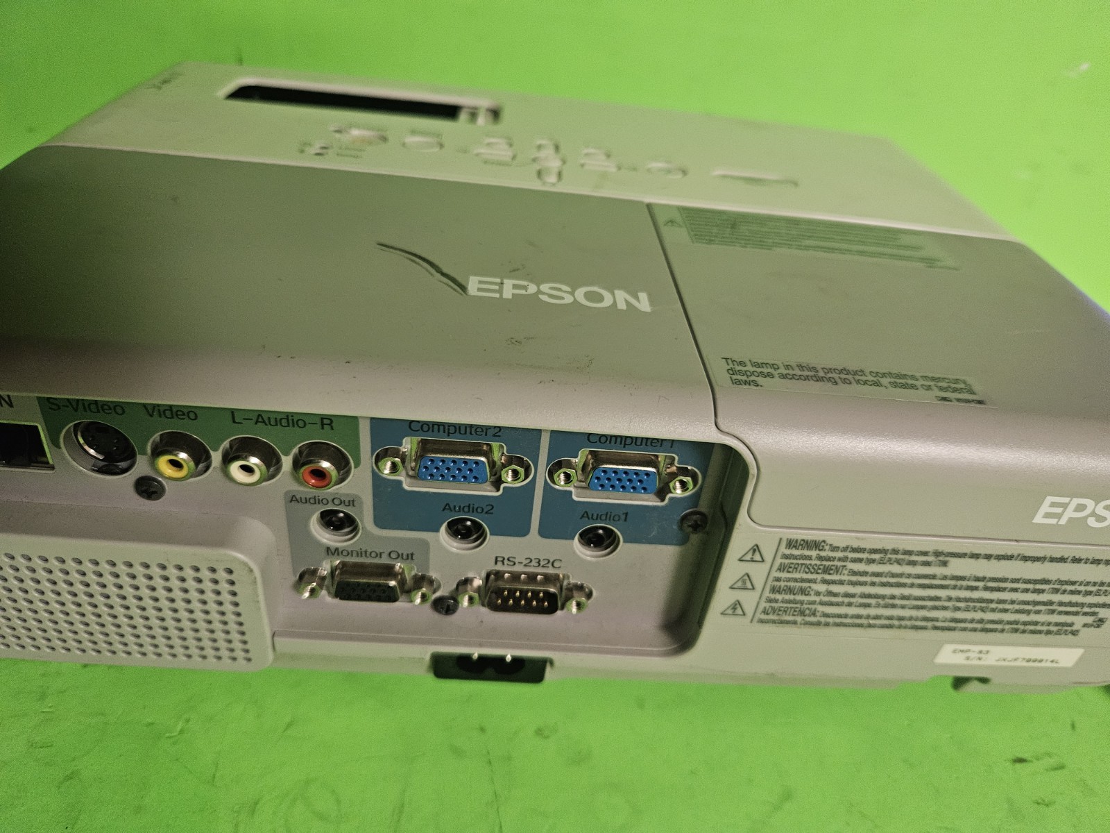 Epson Powerlite 83C EMP-83 LCD Projector 2270 hours used