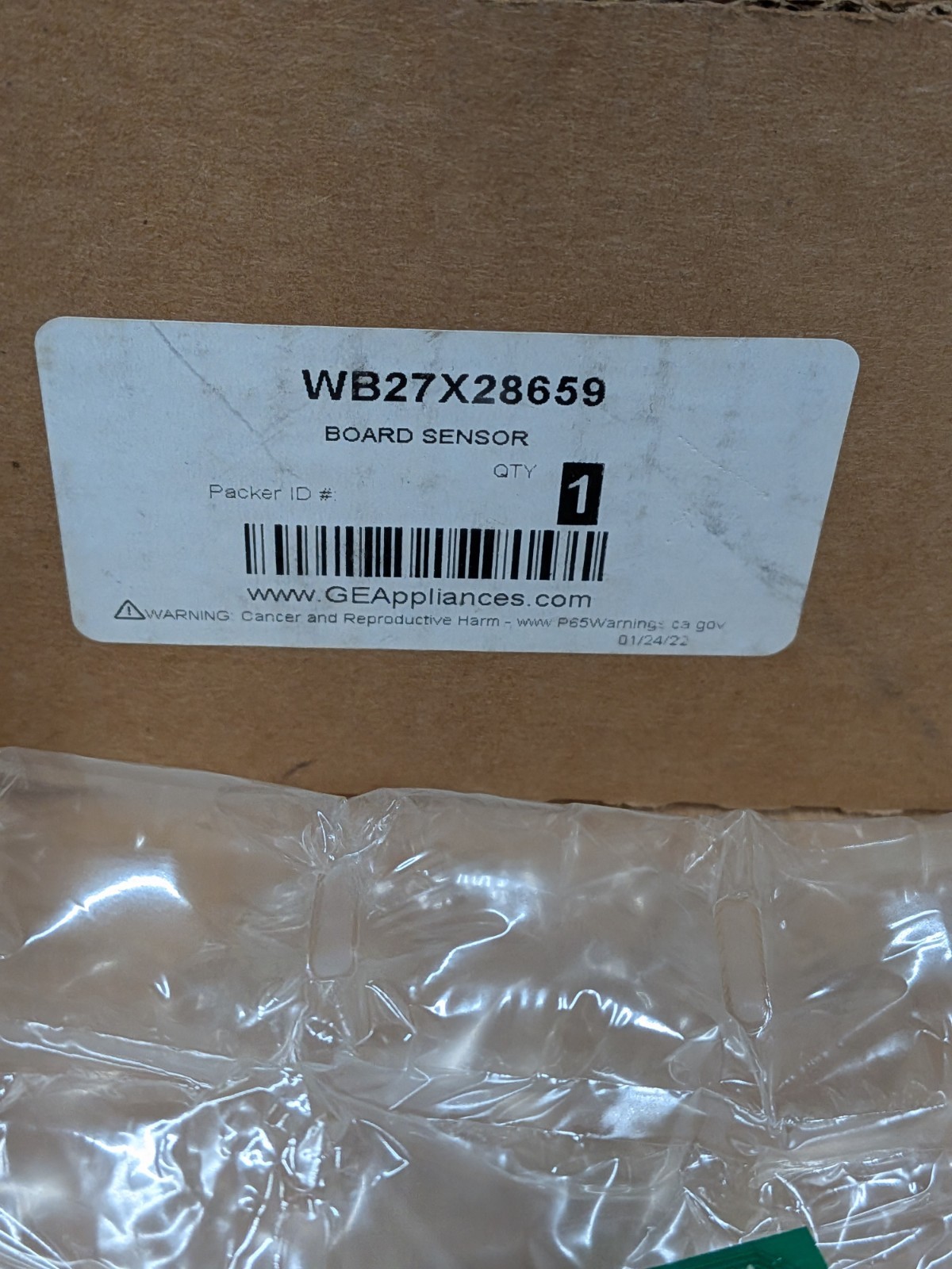 Genuine GE OVEN BOARD SENSOR WB27X28659