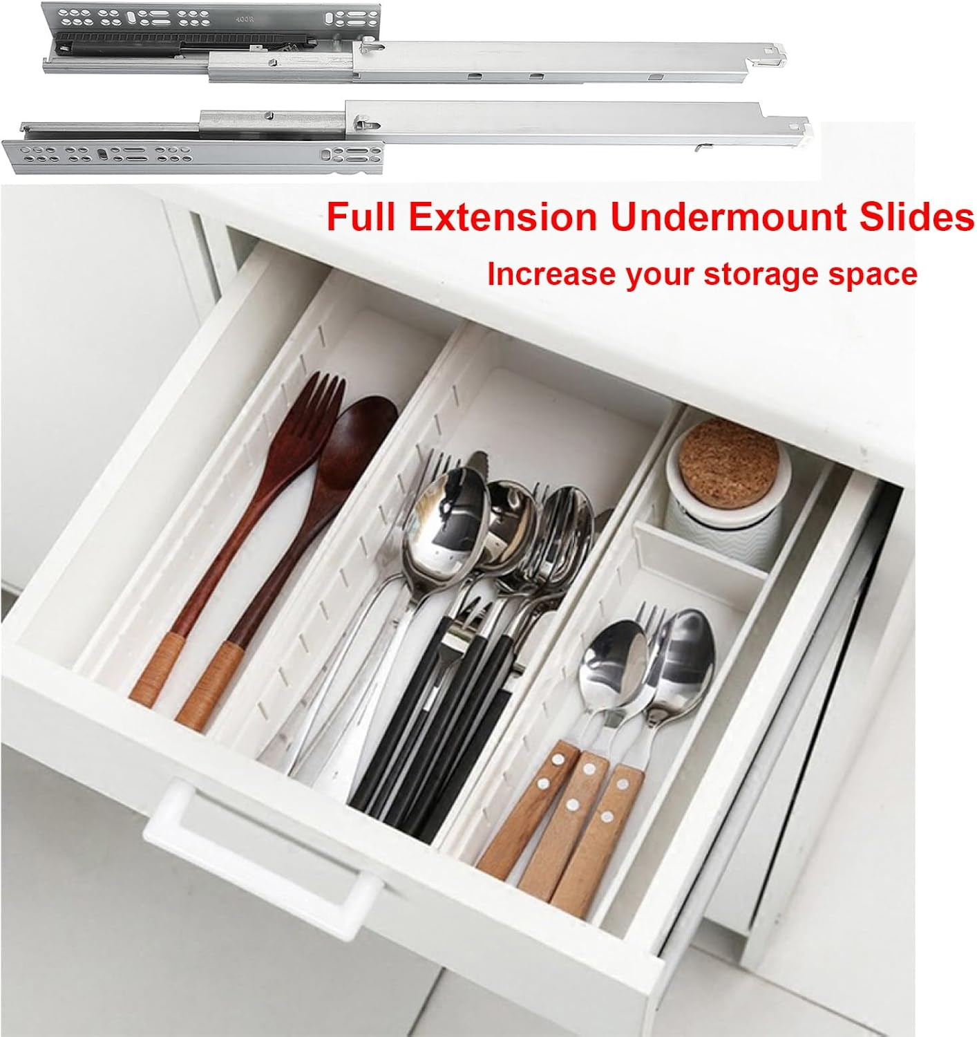6 Pair of 14 Inch Undermount Soft Close Drawer Slides 100LB Load Capacity Full E