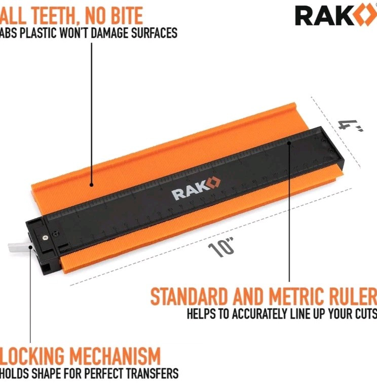 RAK Contour Gauge Shape Duplicator 10" Inch Lock Template Tool