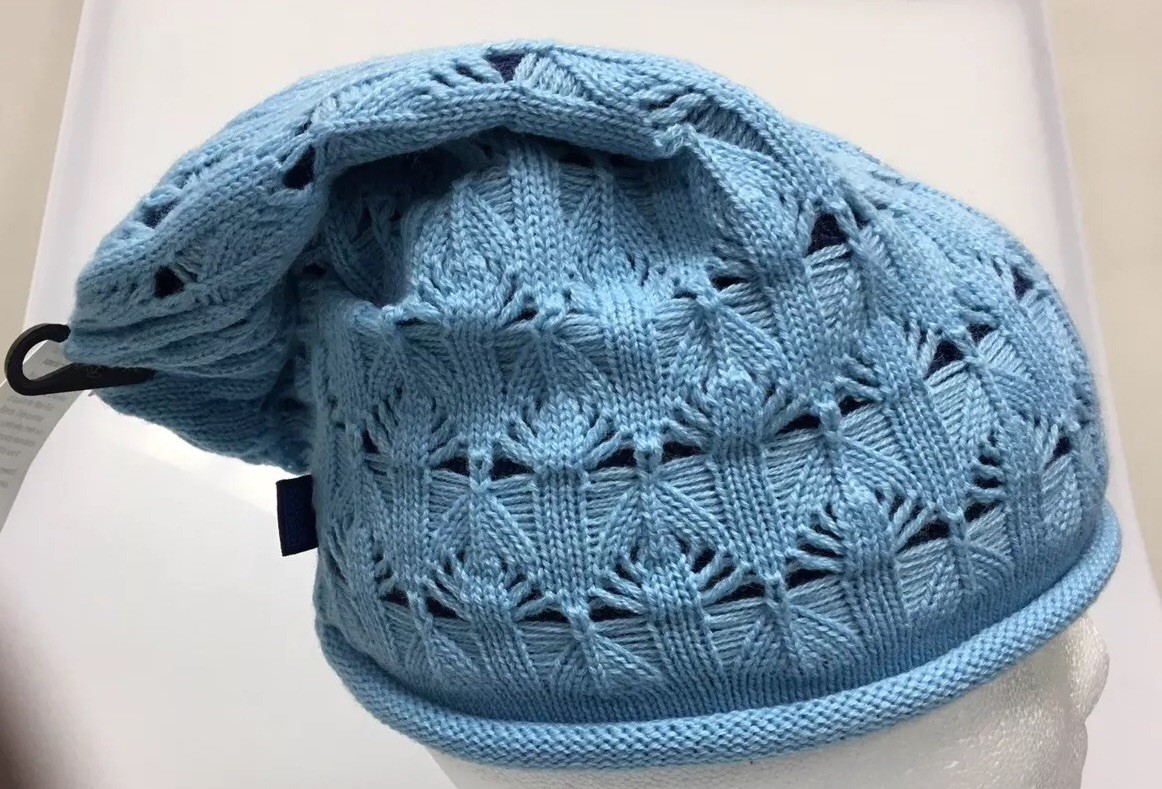 Outdoor Research Women's Snow Blush Beanie Blue - Slouchy w Rolled Hem Wool NWT