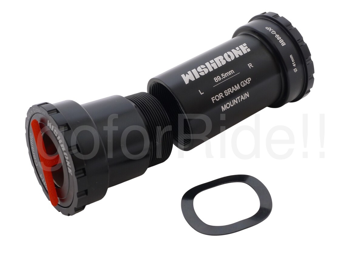 WISHBONE BB89-GXP Ceramic BB89 to SRAM GXP MTB Crank Adapter Black