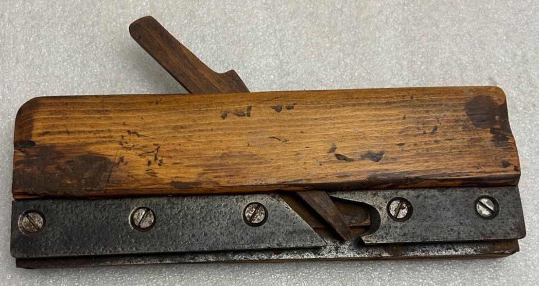 Antique Tongue & Groove 1/4" Molding Plane Tool 9.5”X3.5” No Blade Insert