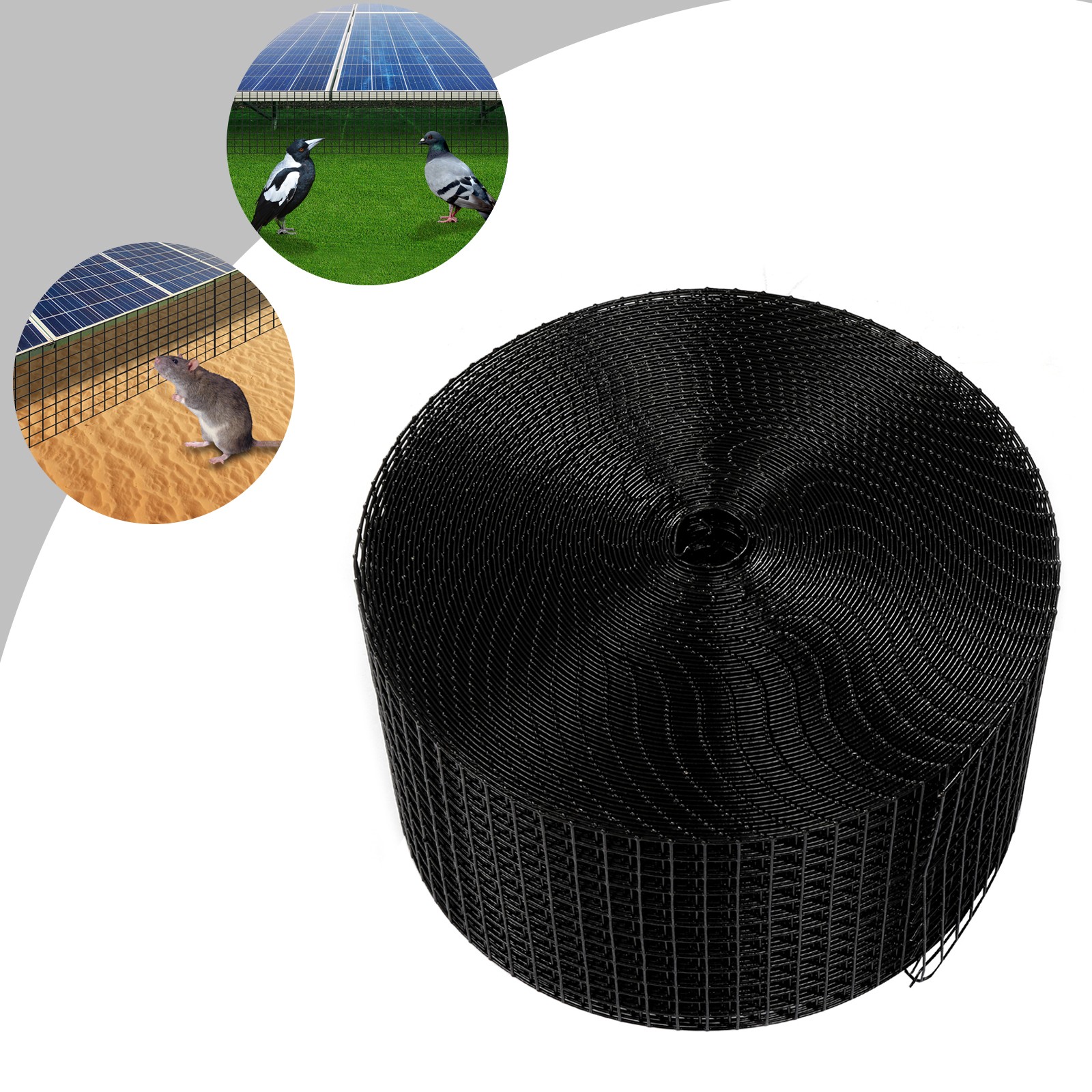 100ft Solar Panel Wire Mesh Roll & clip kit - Pigeon Bird Proofing Guard kit new