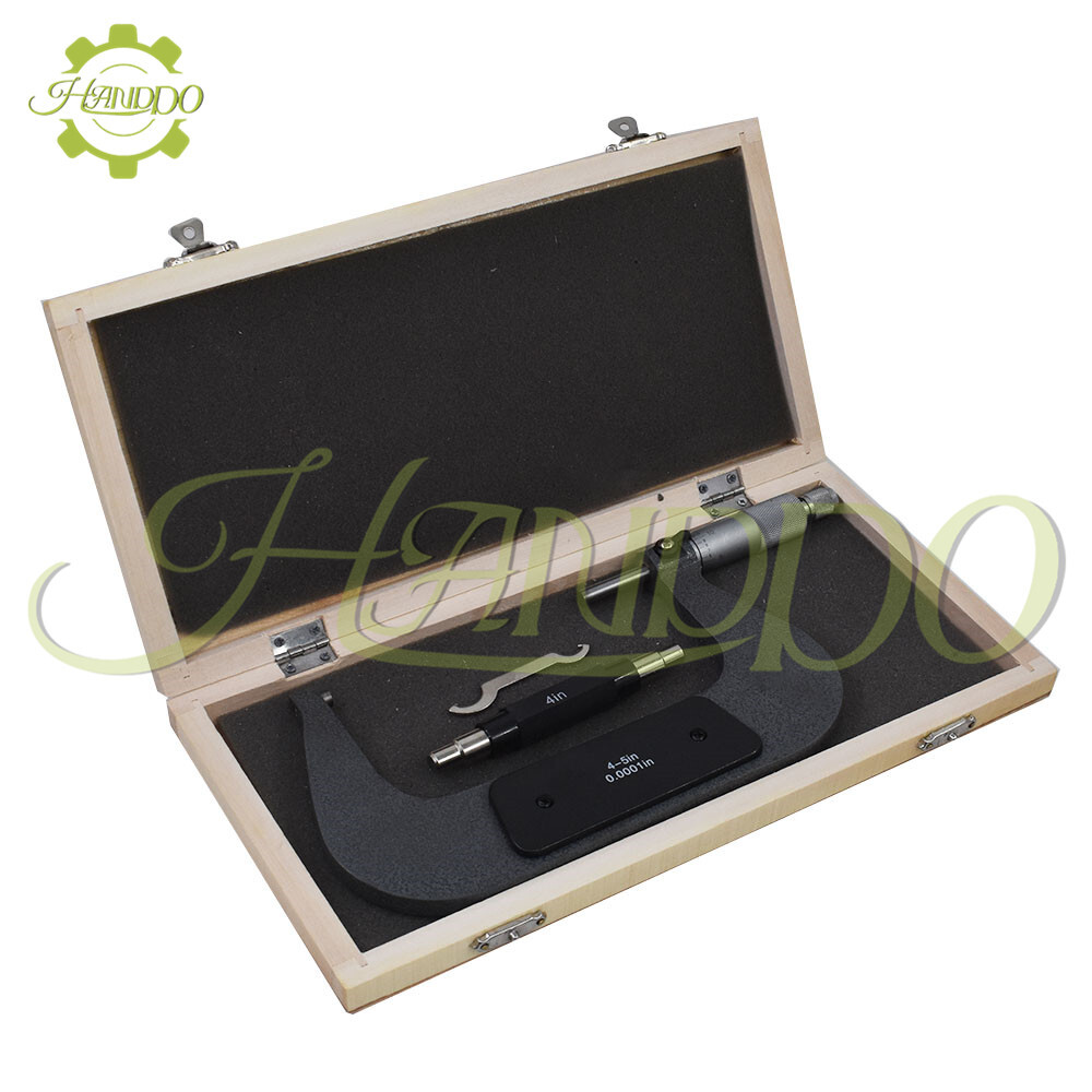Outside Micrometer 4-5"/0.0001" Carbide Tipped Precision Micrometer