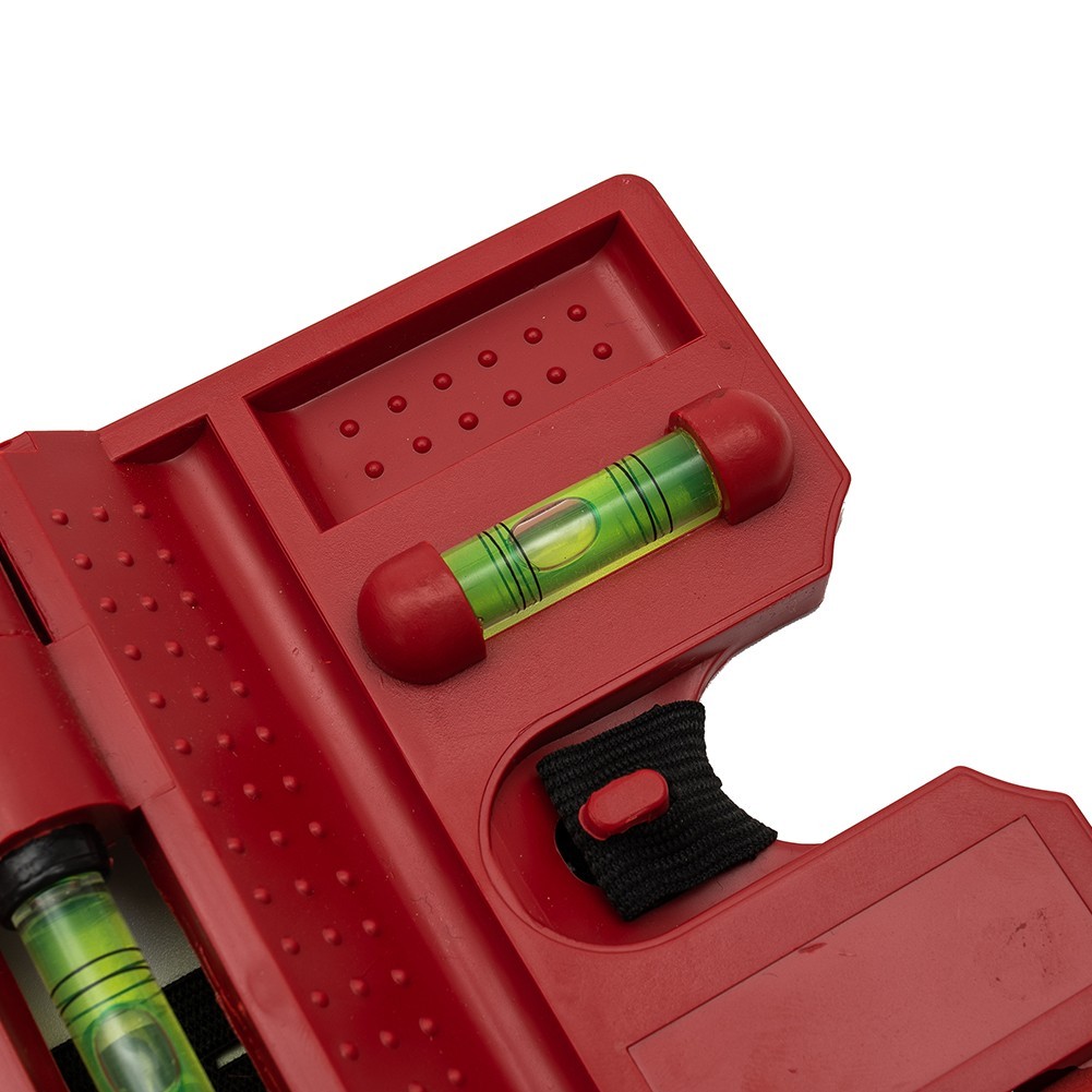 Fence Post Level Tool Versatile Adjustable Plastic Red Vertical 3 Vials